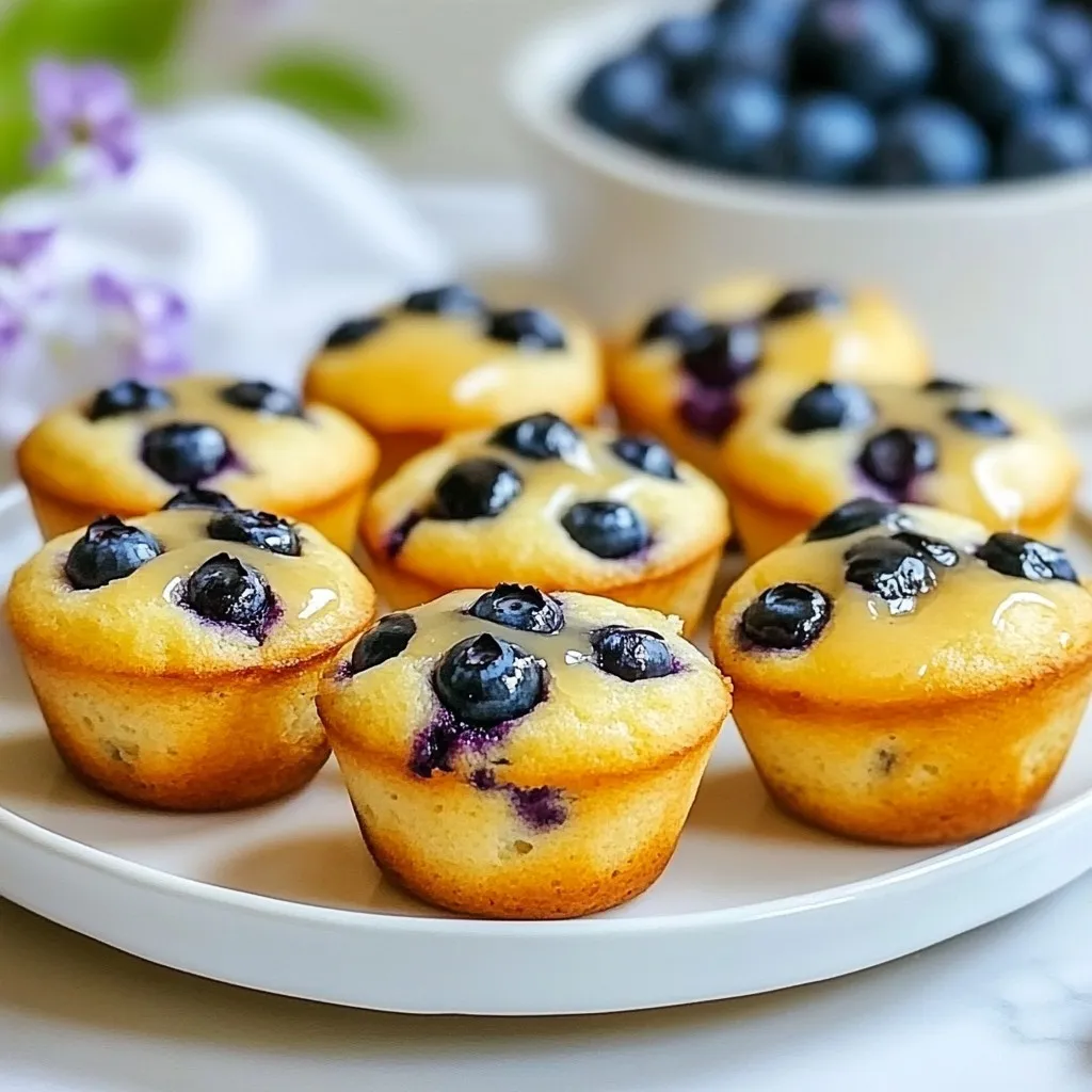 Für die Blaubeer-Protein-Muffins benötigst du diese Zutaten: - 1 Tasse Haferflocken - 1 Tasse Mandelmehl - 1/2 Tasse Vanille-Protein-Pulver - 1/2 Tasse griechischer Joghurt - 1/4 Tasse Honig oder Ahornsirup - 2 große Eier - 1/4 Tasse Mandelmilch (oder jede andere Milch nach Wahl) - 1 Teelöffel Backpulver - 1/2 Teelöffel Natron - 1/2 Teelöffel Salz - 1 Tasse frische Blaubeeren (oder gefrorene, wenn notwendig) - 1 Teelöffel Vanilleextrakt - Optional: 1/4 Tasse gehackte Nüsse oder Samen (wie Walnüsse oder Chiasamen) Wenn du spezielle Diäten hast, gibt es Alternativen: - Verwende glutenfreie Haferflocken und Mandelmehl für glutenfreie Muffins. - Ersetze griechischen Joghurt durch pflanzlichen Joghurt für vegane Muffins. - Nutze Agavendicksaft anstelle von Honig für vegane Optionen. - Für eine nussfreie Version, wähle Kokosmilch und lasse Nüsse weg. Diese Muffins sind nicht nur lecker, sondern auch gesund. Sie bieten: - Protein: Das Protein-Pulver und der Joghurt helfen beim Muskelaufbau. - Ballaststoffe: Haferflocken sorgen für gute Verdauung und Sättigung. - Vitamine: Blaubeeren sind reich an Antioxidantien und fördern die Gesundheit. - Gesunde Fette: Mandeln liefern gesunde Fette für die Herzgesundheit. Diese Muffins sind perfekt für ein schnelles Frühstück oder einen Snack. Sie sind einfach zu machen und unterstützen eine gesunde Ernährung. {{ingredient_image_2}} Heize deinen Ofen auf 175 °C (350 °F) vor. Lege dein Muffinblech mit Papierförmchen aus oder fettiere es gut. So bleiben die Muffins nicht kleben. Eine gute Vorbereitung ist der Schlüssel zu perfekten Muffins. Nimm eine große Schüssel. Gib die Haferflocken, das Mandelmehl, das Proteinpulver, das Backpulver, das Natron und das Salz hinein. Vermische alles gut. Achte darauf, dass keine Klumpen bleiben. So wird der Teig schön gleichmäßig. In einer separaten Schüssel nimm die Eier, den griechischen Joghurt, den Honig (oder Ahornsirup), die Mandelmilch und den Vanilleextrakt. Rühre alles mit einem Schneebesen glatt. Diese Mischung sorgt für Feuchtigkeit und Geschmack in den Muffins. Gieße die feuchten Zutaten in die Schüssel mit den trockenen. Rühre vorsichtig um, bis alles gerade so vermischt ist. Übermische den Teig nicht, sonst werden die Muffins hart. Füge nun die frischen Blaubeeren und die optionalen Nüsse oder Samen hinzu und hebe sie vorsichtig unter. Verteile den Teig gleichmäßig auf die Muffinförmchen. Fülle jedes Förmchen etwa zu zwei Dritteln. Backe die Muffins für 18-20 Minuten. Sie sind fertig, wenn ein Zahnstocher sauber herauskommt. Lass die Muffins 5 Minuten im Blech abkühlen, bevor du sie auf ein Abkühlgitter überträgst. So bleiben sie fluffig und frisch. Um einen guten Teig zu machen, mische die trockenen Zutaten zuerst. Das hilft, Klumpen zu vermeiden. Achte darauf, dass das Backpulver und das Natron gut verteilt sind. Wenn du die feuchten Zutaten hinzufügst, rühre nur kurz. Übermische den Teig nicht, denn das macht die Muffins hart. Ein klumpiger Teig ist okay. Füge die Blaubeeren zuletzt hinzu, damit sie nicht zerdrückt werden. Ein häufiger Fehler ist das Übermischen des Teigs. Das macht die Muffins trocken. Ein weiterer Fehler ist, die Muffins zu lange zu backen. Halte die Zeit im Auge. Mache den Zahnstocher-Test nach 18 Minuten. Wenn er sauber herauskommt, sind die Muffins fertig. Stelle sicher, dass der Ofen richtig vorgeheizt ist, bevor du die Muffins backst. Ein kalter Ofen kann die Backzeit verlängern. Für saftige Muffins backe sie bei 175 °C. Diese Temperatur sorgt dafür, dass sie gleichmäßig garen. Zu hohe Temperaturen können die Außenseite verbrennen, während die Innenseite roh bleibt. Wenn du einen Ofen mit Umluft hast, stelle die Temperatur eventuell etwas niedriger ein. Jedes Ofenmodell ist anders, also teste nach 15 Minuten die Muffins. Sie sollten goldbraun und fluffig sein. Pro Tipps Haferflocken einweichen: Wenn du die Haferflocken vorher in der Mandelmilch einweichst, werden die Muffins noch saftiger und die Textur verbessert sich. Protein-Pulver variieren: Experimentiere mit verschiedenen Geschmacksrichtungen von Protein-Pulver, um den Muffins einen neuen Twist zu geben, wie z.B. Schokolade oder Erdbeere. Zusätzliche Aromen hinzufügen: Füge Zimt oder Muskatnuss hinzu, um den Muffins eine warme, würzige Note zu verleihen, die gut zu den Blaubeeren passt. Richtige Lagerung: Bewahre die Muffins in einem luftdichten Behälter auf, um ihre Frische zu erhalten. So bleiben sie bis zu einer Woche lecker. {{image_4}} Du kannst die Blaubeeren leicht durch andere Früchte ersetzen. Himbeeren sind eine tolle Wahl. Sie bringen eine frische Säure mit. Erdbeeren sind süß und lecker. Achte darauf, die Früchte klein zu schneiden. So verteilen sie sich gut im Teig. Das gibt dir eine neue Geschmacksrichtung. Du kannst auch gefrorene Früchte verwenden. Diese sind oft genauso gut. Wenn du Schokolade magst, füge Schokoladenstückchen hinzu. Sie schmelzen schön im Ofen. Das macht die Muffins noch leckerer. Du kannst auch Gewürze wie Zimt oder Muskatnuss probieren. Ein Teelöffel Zimt gibt einen warmen Geschmack. Diese kleinen Extras machen deine Muffins besonders. Experimentiere mit deinen Lieblingszutaten. Für eine vegane Version kannst du die Eier durch Apfelmus ersetzen. Eine halbe Tasse Apfelmus funktioniert gut. Nutze pflanzlichen Joghurt anstelle von griechischem Joghurt. Auch Honig kannst du vermeiden. Ersetze ihn durch Ahornsirup oder Agavendicksaft. Diese Anpassungen halten die Muffins lecker und gesund. So kannst du jeden in deiner Familie erfreuen! Um die Muffins frisch zu halten, lege sie in einen luftdichten Behälter. Das schützt sie vor Luft und Feuchtigkeit. Du kannst auch ein Stück Brot in den Behälter legen. Das hilft, die Muffins weich zu halten. Stelle den Behälter an einen kühlen, trockenen Ort. So bleiben die Muffins etwa 3 bis 5 Tage genießbar. Wenn du die Muffins länger aufbewahren möchtest, friere sie ein. Lass die Muffins zuerst vollständig abkühlen. Wickel sie dann einzeln in Frischhaltefolie. So bleibt die Frische erhalten. Lege die Muffins in einen Gefrierbeutel oder einen luftdichten Behälter. Im Gefrierschrank halten sie bis zu 3 Monate. Um sie zu genießen, lass sie einfach bei Raumtemperatur auftauen. Achte darauf, die Muffins vor dem Verzehr zu prüfen. Sind sie weich und duftend, sind sie frisch. Wenn sie jedoch trocken oder hart sind, solltest du sie nicht mehr essen. Muffins, die du im Gefrierschrank aufbewahrst, schmecken nach dem Auftauen oft wie frisch gebacken. So kannst du immer wieder genießen! Ja, du kannst die Blaubeeren durch andere Beeren ersetzen. Himbeeren, Erdbeeren oder Brombeeren sind tolle Alternativen. Diese Beeren bringen auch ihren eigenen Geschmack mit. Achte darauf, die Menge ähnlich zu halten. So bleibt die Textur der Muffins gut. Diese Muffins sind proteinreich, weil wir Vanille-Protein-Pulver verwenden. Außerdem fügt der griechische Joghurt zusätzliches Protein hinzu. Zusammen sorgen diese Zutaten dafür, dass die Muffins nahrhaft und sättigend sind. Das macht sie ideal für einen aktiven Lebensstil. Ein Muffin hat etwa 150 bis 180 Kalorien. Dies hängt von den genauen Zutaten ab, die du verwendest. Wenn du weniger Honig oder Nüsse hinzufügst, sinkt die Kalorienzahl. Du kannst die Muffins also anpassen, um sie gesünder zu machen. Ja, du kannst das Rezept im Voraus zubereiten. Bereite den Teig bis zur Backphase vor und stelle ihn in den Kühlschrank. Du kannst die Muffins dann frisch backen, wenn du ready bist. So hast du leckere Muffins, wann immer du möchtest. Ja, du kannst die Muffins ohne Zucker machen. Verwende stattdessen natürliche Süßstoffe wie reifen Bananen oder ungesüßtes Apfelmus. Diese Alternativen bringen Süße und helfen, die Muffins saftig zu halten. Die Zutaten sind der Schlüssel für leckere Muffins. Im Blogbeitrag habe ich dir die komplette Liste gegeben und Alternativen für spezielle Diäten vorgestellt. Wir haben die Nährstoffe und ihre Vorteile durchleuchtet. Die Schritt-für-Schritt-Anleitung half beim einfachen Backen. Mit meinen Tipps und Tricks vermeidest du häufige Fehler. Du kannst die Muffins auf unterschiedliche Weisen variieren. Die Aufbewahrungshinweise sichern die Frische der Muffins. Nutze die FAQs für weitere wichtige Fragen. Probier die Rezepte aus und genieße köstliche, gesunde Muffins in deiner Küche!
