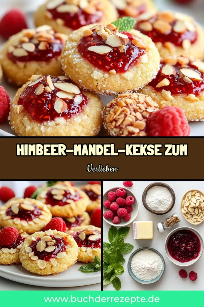 Entdecken Sie unser köstliches Rezept für Himbeer-Mandel-Kekse! Diese einfachen Thumbprint Kekse sind perfekt für jeden Anlass. Mit einer zarten Kombination aus Mandelkeksen mit Marmelade und fruchtiger Himbeermarmelade sind sie unwiderstehlich. Backen Sie diese Plätzchen mit Himbeermarmelade und erfreuen Sie Familie und Freunde. Probieren Sie unser Himbeer-Mandel-Thumbprint-Kekse Rezept aus und lassen Sie sich inspirieren! #HimbeerMandelKekse #ThumbprintKekse #MandelkekseMitMarmelade #PlätzchenMitHimbeermarmelade