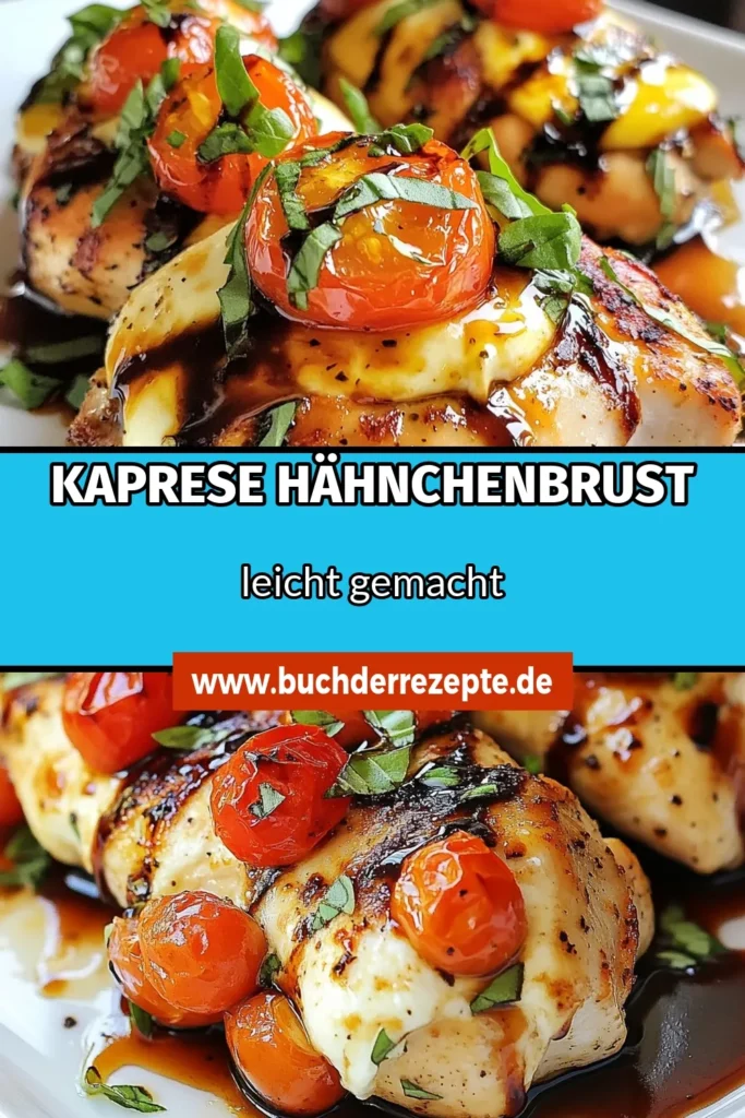 Entdecken Sie dieses leckere gefüllte Hähnchenbrust Rezept mit frischem Mozzarella, Kirschtomaten und Basilikum! Diese Caprese Hähnchenbrust ist ein einfaches italienisches Hähnchengericht, das perfekt für jedes Abendessen ist. Perfekt gewürzt und im Ofen gebacken, bringt es Mediterranes Flair auf den Tisch. Probieren Sie es aus und beeindrucken Sie Ihre Lieben! Speichern Sie das Rezept! #CapreseHähnchenbrust #gefüllteHähnchenbrustRezept #einfachesRezeptHähnchenbrust #italienischesHähnchengericht