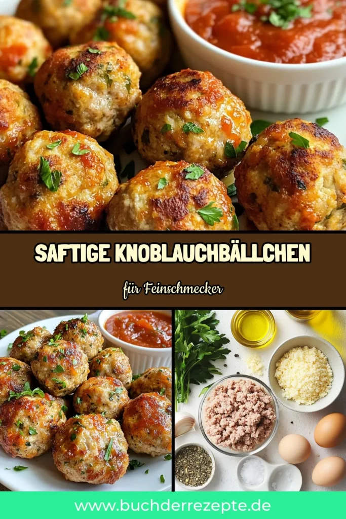 Entdecken Sie das Rezept für köstliche Knoblauch-Kräuter Truthahnbällchen! Diese gesunden Fleischbällchen sind nicht nur einfach zuzubereiten, sondern auch perfekt für italienische Herdgerichte. Verwöhnen Sie Ihre Familie mit diesen aromatischen Knoblauchbällchen, die mit frischen Kräutern und zartem Truthahnfleisch zubereitet werden. Perfekt für eine schnelle Mahlzeit. Probieren Sie es aus und speichern Sie es für später! #Truthahnbällchen #GesundeRezepte #ItalienischeGerichte #Knoblauchbällchen