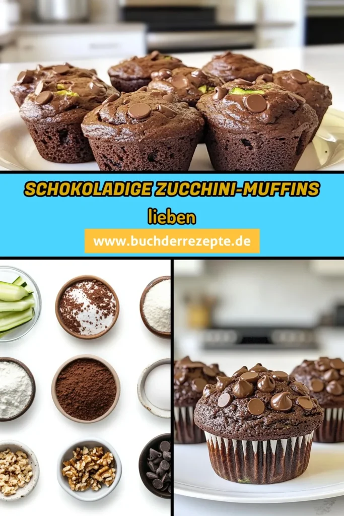 Entdecke dieses köstliche Zucchini Muffins Rezept für doppelt schokoladige Muffins! Diese gesunden Muffins mit Zucchini sind nicht nur lecker, sondern auch einfach zuzubereiten. Mit Schokolade und Nüssen sind sie die perfekte snackige Leckerei. Probiere jetzt dieses einfache Muffinrezept und genieße die Kombination aus gesunder Zucchini und süßer Schokolade! Tipps und mehr warten auf dich! #ZucchiniMuffins #GesundeMuffins #MuffinsMitSchokolade #EinfacheMuffinrezepte