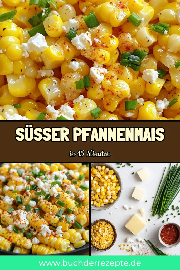 Entdecken Sie unser köstliches Rezept für Honig-Butter-Pfannenmais! Diese schnelle Beilage mit Mais ist perfekt für Grillabende und Familienessen. Mit frischem Mais, Honig und Butter zaubern Sie gesunde Maisrezepte in nur 15 Minuten. Ideal als Beilage oder Hauptgericht! Probieren Sie es jetzt aus und bringen Sie frischen Geschmack auf den Tisch! Teilen und speichern Sie dieses Rezept für Ihre nächste Mahlzeit! #HonigButterPfannenmais #RezeptMitFrischemMais #SchnelleBeilageMitMais #GesundeMaisrezepte