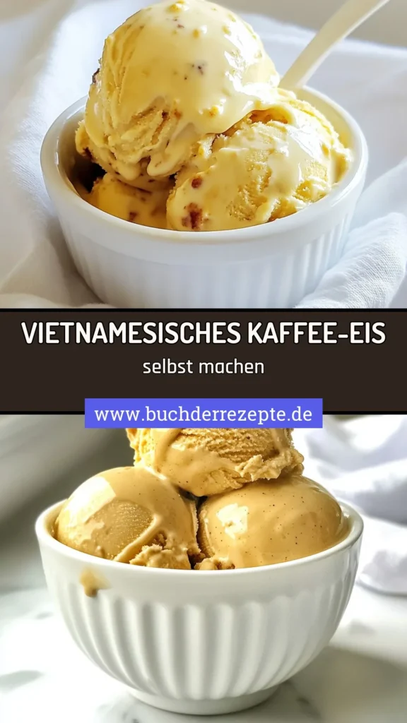Entdecken Sie das köstliche Rezept für vietnamesisches Kaffee-Eis, das Sie mit einer Eismaschine ganz einfach selbst zubereiten können! Dieses leckere Dessert aus der vietnamesischen Küche ist perfekt für Kaffeeliebhaber. Mit nur wenigen Zutaten wie stark gebrauetem vietnamesischen Kaffee und gezuckerter Kondensmilch zaubern Sie hausgemachtes Eis, das Ihre Geschmacksknospen verwöhnt. Probieren Sie es aus und speichern Sie das Rezept! #vietnamesischesKaffeeEis #Eismaschine #KaffeeEisRezept #hausgemachtesEis rezept.