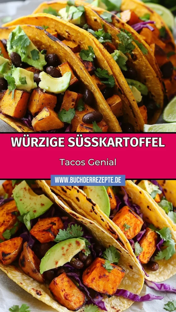 Lust auf eine gesunde und leckere Mahlzeit? Diese würzigen Chipotle Süßkartoffel Tacos sind perfekt für dich! Entdecke unser einfaches Rezept für vegane Tacos mit Süßkartoffeln, das gebratene Süßkartoffeln und gesunde Maistortillas Füllungen vereint. Ideal für ein schnelles Abendessen oder eine gesellige Runde. Bereite sie jetzt zu und genieße die würzige Aromen! Speichere das Rezept für später! #ChipotleSüßkartoffelTacos #veganeTacos #würzigeTacosRezept #gesundeMaistortillas