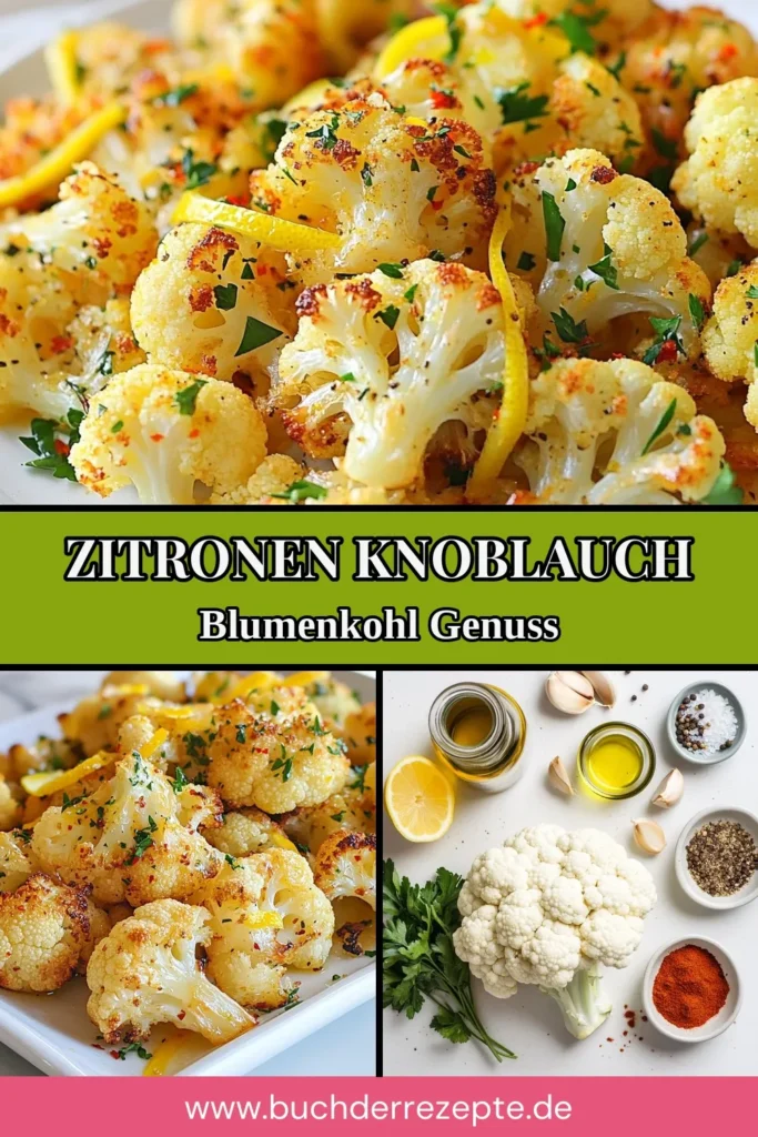 Verleihen Sie Ihrem nächsten Abendessen mit diesem köstlichen Blumenkohl Rezept eine besondere Note! Unsere zesty lemon garlic gerösteter Blumenkohl ist die perfekte vegetarische Beilage. Mit aromatischem Knoblauch und frischer Zitrone wird dieser knoblauch zitronen blumenkohl zum Highlight auf Ihrem Tisch. Probieren Sie es aus und lassen Sie sich von diesem Sommergenuss inspirieren! Speichern Sie das Rezept für Ihre nächsten Kochabenteuer! #blumenkohlrezept #zesty #vegetarisch #rezeptideen