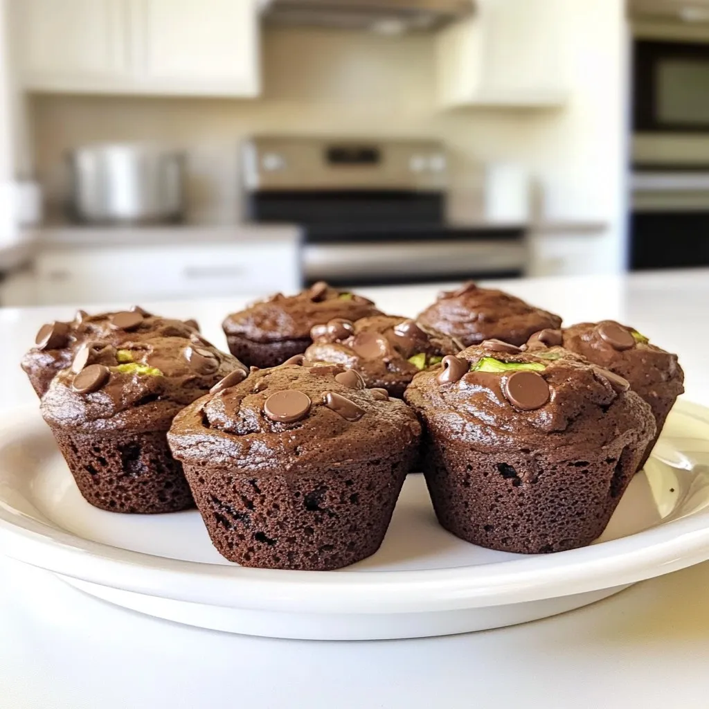 - Geraspelte Zucchini: Du brauchst etwa eine Tasse. Diese Zucchini gibt den Muffins Feuchtigkeit und einen leichten Geschmack. - Weizenmehl und Kakaopulver: Verwende 1 ½ Tassen Weizenmehl und ½ Tasse Kakaopulver. Das Mehl sorgt für die Struktur, während das Kakaopulver den schokoladigen Geschmack bringt. - Zucker und Eier: Nutze ¾ Tasse Kristallzucker und ¼ Tasse braunen Zucker. Die zwei Zuckerarten geben eine tolle Süße. Zwei große Eier binden alles zusammen und machen die Muffins fluffig. - Walnüsse und Schokoladenstückchen: Füge ¼ Tasse gehackte Walnüsse und 1 Tasse halbbitterschokoladenstückchen hinzu. Die Nüsse geben einen tollen Crunch, und die Schokoladenstückchen machen die Muffins noch schokoladiger. - Pflanzenöl oder Kokosöl: Du kannst ½ Tasse Pflanzenöl oder geschmolzenes Kokosöl verwenden. Das Öl sorgt dafür, dass die Muffins schön saftig bleiben. Diese Zutaten machen die Doppelt Schokoladigen Zucchini-Muffins einfach und lecker. Sie sind perfekt für einen Snack oder zum Frühstück! {{ingredient_image_2}} Heize deinen Ofen auf 175°C vor. Nimm ein Muffinblech und lege Papierförmchen hinein. Du kannst das Blech auch leicht einfetten, wenn du keine Förmchen hast. So bleiben die Muffins schön in Form und lassen sich leicht herausnehmen. Nimm eine große Schüssel und füge die geraspelte Zucchini hinzu. Mische die Zucchini mit Kristallzucker und braunem Zucker. Rühre gut, bis alles gleichmäßig verteilt ist. Diese Mischung ist wichtig, da die Zucchini Feuchtigkeit und einen tollen Geschmack bringt. In einer anderen Schüssel vermische das Weizenmehl, Kakaopulver, Backpulver, Natron und Salz. Vermenge die trockenen Zutaten gut. Gib dann die trockenen Zutaten langsam zur Zucchini-Mischung. Rühre vorsichtig um. Achte darauf, nicht zu kräftig zu rühren, damit die Muffins fluffig bleiben. Fülle den Teig gleichmäßig in die Muffinförmchen. Achte darauf, jedes Förmchen nur bis zu ¾ voll zu machen. Backe die Muffins 18 bis 20 Minuten lang. Überprüfe mit einem Zahnstocher, ob sie fertig sind. Der Zahnstocher sollte sauber herauskommen. Lass die Muffins nach dem Backen fünf Minuten im Blech abkühlen. Danach lege sie auf ein Kuchengitter, um vollständig zu erkalten. Um die besten Muffins zu backen, mische den Teig vorsichtig. Rühre gerade so lange, bis die trockenen Zutaten feucht sind. Überrühren macht die Muffins hart. Du möchtest sie fluffig und luftig haben. Füge Schokoladenstückchen oder Nüsse hinzu, um den Geschmack zu verbessern. Du kannst auch Zimt oder Muskatnuss für ein warmes Aroma verwenden. Wenn du mehr Frische magst, probiere etwas Zitronenschale. Jede dieser Zutaten bringt etwas Neues in dein Rezept. Ein häufiges Problem ist, dass die Muffins nicht aufgehen. Das passiert oft, wenn die Zutaten nicht frisch sind. Achte darauf, dass das Backpulver und Natron aktiv sind. Wenn die Muffins trocken sind, könnte es an zu viel Mehl liegen. Miss die Zutaten genau ab und achte auf die Mischung. Pro Tipps Frische Zucchini: Verwende frische Zucchini für den besten Geschmack. Ältere Zucchini können wässrig und weniger aromatisch sein. Ölvariante: Du kannst auch geschmolzenes Kokosöl verwenden, um den Muffins einen subtilen Kokosgeschmack zu verleihen. Schokoladenoptionen: Experimentiere mit verschiedenen Schokoladensorten, wie Vollmilch oder weiße Schokolade, um den Geschmack zu variieren. Aufbewahrung: Die Muffins halten sich in einem luftdichten Behälter bis zu einer Woche frisch. Du kannst sie auch einfrieren für längere Haltbarkeit. {{image_4}} Du kannst gesunde Alternativen nutzen, um die Muffins noch besser zu machen. Ersetze den Zucker durch Honig oder Ahornsirup. Diese Süßungsmittel sind oft gesünder. Statt Weißmehl kannst du Vollkornmehl verwenden. Vollkornmehl enthält mehr Ballaststoffe. Das macht die Muffins nahrhafter und sättigender. Wenn du glutenfrei backen möchtest, gibt es viele gute Zutaten. Du kannst Mandelmehl oder Kokosmehl verwenden. Diese Mehle sind glutenfrei und bringen einen tollen Geschmack. Achte darauf, die Flüssigkeitsmenge anzupassen. Glutenfreie Mehle absorbieren oft mehr Feuchtigkeit. Das sorgt für die richtige Teigkonsistenz. Nutze zusätzliche Zutaten für einen neuen Geschmack. Zimt oder Muskatnuss geben den Muffins einen warmen, würzigen Kick. Auch Früchte wie Himbeeren oder Bananen passen gut dazu. Sie bringen Frische und eine neue Textur. Experimentiere mit verschiedenen Schokoladensorten. Weiße oder Milchschokolade können die Muffins noch süßer machen. Um die Frische der Muffins zu bewahren, lege sie in einen luftdichten Behälter. Du kannst sie bei Raumtemperatur für bis zu drei Tage aufbewahren. Wenn du mehr Zeit hast, lagere sie im Kühlschrank. Dort bleiben sie bis zu einer Woche frisch. Achte darauf, dass die Muffins vollständig abgekühlt sind, bevor du sie lagerst. So vermeidest du Feuchtigkeit und Schimmel. Das Einfrieren ist eine tolle Methode, um Muffins länger haltbar zu machen. Lass die Muffins zuerst vollständig abkühlen. Wickel jeden Muffin in Frischhaltefolie. Lege sie dann in einen Gefrierbeutel oder einen luftdichten Behälter. Beschrifte den Beutel mit dem Datum. So weißt du, wann du sie gemacht hast. Die Muffins bleiben bis zu drei Monate im Gefrierfach. Um gefrorene Muffins aufzutauen, nimm sie einfach aus dem Gefrierfach. Lass sie bei Raumtemperatur für etwa 30 Minuten auftauen. Du kannst sie auch über Nacht im Kühlschrank lagern. Zum Erwärmen lege die Muffins in die Mikrowelle für 15 bis 20 Sekunden. Alternativ kannst du sie im Ofen bei 350°F (175°C) für etwa 5 bis 10 Minuten erwärmen. So bleiben sie lecker und saftig. Die Muffins sind bei richtiger Lagerung bis zu einer Woche frisch. Bewahre sie in einem luftdichten Behälter auf. So bleiben sie saftig und lecker. Du kannst sie auch im Kühlschrank aufbewahren, wenn du sie länger lagern willst. Achte darauf, dass sie gut verpackt sind, um Austrocknen zu vermeiden. Ja, du kannst die Zucchini blanchieren. Blanchieren macht die Zucchini weicher. Das kann helfen, den Wassergehalt zu reduzieren. So wird der Teig dicker. Auf der anderen Seite kann es die Zucchini weniger geschmackvoll machen. Ich empfehle, sie frisch und roh zu verwenden, um den vollen Geschmack zu erhalten. Es gibt viele Alternativen zu Zucker. Du kannst Honig oder Ahornsirup verwenden. Diese Süßstoffe geben einen besonderen Geschmack. Auch Kokosblütenzucker ist eine gute Option. Bedenke, dass du die Flüssigkeitsmenge anpassen musst, wenn du flüssige Süßstoffe nutzt. Sie können die Muffins auch gesünder machen, ohne den Geschmack zu verlieren. Diese Muffins sind leicht zu machen und sehr lecker. Wir haben die Hauptzutaten wie Zucchini, Mehl und Zucker behandelt. Sie sind einfach zu variieren, um neue Geschmäcker zu entdecken. Wenn du beim Mischen und Backen auf die Tipps achtest, gelingen sie perfekt. Du kannst sie gut lagern oder sogar einfrieren. Denke daran, die Zutaten anzupassen, wenn du gesündere Optionen wünschst. Mit diesen Methoden backst du großartige Muffins, die jedem schmecken. Viel Spaß beim Ausprobieren!