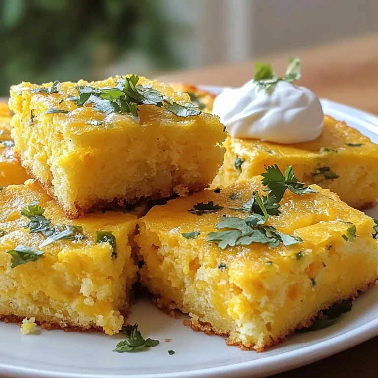 Hier sind die Zutaten für das Cheddar Jalapeño Cornbread: - 1 Tasse Maismehl - 1 Tasse Weizenmehl - 1 Esslöffel Backpulver - 1/2 Teelöffel Natron - 1 Teelöffel Salz - 1 Tasse Buttermilch - 1/2 Tasse ungesalzene Butter, geschmolzen - 2 große Eier - 1 Tasse geriebener, scharfer Cheddar-Käse - 1/2 Tasse eingelegte Jalapeños, gehackt (nach Geschmack anpassen) - 1/4 Tasse Honig (optional für eine süße Note) Wenn Sie frische Zutaten ersetzen möchten, gibt es einige Optionen: - Maismehl: Verwenden Sie Polenta oder Maisstärke. - Weizenmehl: Versuchen Sie Dinkelmehl oder eine glutenfreie Mischung. - Buttermilch: Mischen Sie normale Milch mit einem Esslöffel Essig oder Zitrone. - Cheddar-Käse: Nutzen Sie Gouda oder einen anderen schmelzenden Käse. - Jalapeños: Frische Paprika oder Peperoni können den Schärfegrad variieren. Die Auswahl der richtigen Zutaten macht einen großen Unterschied. Hier sind einige Tipps: - Maismehl: Achten Sie auf feines, frisches Maismehl für die beste Textur. - Käse: Wählen Sie hochwertigen Cheddar für intensiven Geschmack. - Eingelegte Jalapeños: Prüfen Sie die Schärfe, um den richtigen Geschmack zu finden. - Honig: Verwenden Sie lokalen Honig für zusätzliches Aroma. - Butter: Ungesalzene Butter lässt den Käse besser zur Geltung kommen. Mit den richtigen Zutaten wird Ihr Cheddar Jalapeño Cornbread lecker und ein echter Hit! {{ingredient_image_2}} Heize deinen Ofen auf 200°C (400°F) vor. Fette eine 20 cm quadratische Backform oder eine gusseiserne Pfanne gut ein. So bleibt das Brot beim Backen nicht kleben. Die richtige Vorbereitung ist wichtig für ein gutes Ergebnis. Nimm eine große Rührschüssel. Mische das Maismehl, Weizenmehl, Backpulver, Natron und Salz gut mit einem Schneebesen. Dies sorgt dafür, dass die Zutaten gleichmäßig verteilt sind. In einer anderen Schüssel verquirle die Buttermilch, geschmolzene Butter und Eier. Wenn du es süß magst, füge etwas Honig hinzu. Gieße die flüssige Mischung langsam zu den trockenen Zutaten. Rühre vorsichtig, bis alles gerade so vermischt ist. Vermeide es, den Teig zu übermixen. Ein paar Klumpen sind in Ordnung. Hebe den geriebenen Cheddar-Käse und die Jalapeños vorsichtig unter. Das sorgt für einen gleichmäßigen Geschmack im Teig. Gieße den Teig in die vorbereitete Backform und streiche ihn glatt. Backe das Brot 22-25 Minuten lang. Die Oberseite sollte goldbraun sein. Stecke einen Zahnstocher in die Mitte. Wenn er sauber herauskommt, ist das Brot fertig. Lass das Maisbrot etwa 10 Minuten abkühlen, bevor du es in Stücke schneidest. So bleibt es saftig und lecker. Ein häufiger Fehler ist, den Teig zu stark zu mischen. Mixen Sie ihn nur, bis die Zutaten verbunden sind. Zu viel Mischen macht das Brot hart. Achten Sie darauf, die Zutaten genau abzuwiegen. Falsche Mengen können das Ergebnis stark verändern. Überprüfen Sie auch die Frische Ihres Backpulvers und Natron. Alte Zutaten können das Brot nicht richtig aufgehen lassen. Die richtige Konsistenz ist wichtig für ein gutes Maisbrot. Der Teig sollte dick, aber fließend sein. Wenn er zu fest ist, fügen Sie etwas mehr Buttermilch hinzu. Wenn er zu dünn ist, etwas mehr Mehl. Achten Sie darauf, die Jalapeños gleichmäßig zu verteilen. So bekommt jeder Bissen den perfekten Geschmack. Lassen Sie den Teig nach dem Mischen kurz ruhen. Dadurch kann er sich setzen und wird lockerer. Servieren Sie das Cheddar Jalapeño Cornbread warm. Schneiden Sie es in Quadrate und legen Sie etwas Sauerrahm darauf. Ein Spritzer frischer Limette kann das Gericht aufpeppen. Garnieren Sie das Brot mit frischem Koriander oder Schnittlauch für mehr Farbe. Dieses Brot passt gut zu Chili oder einer herzhafen Suppe. Experimentieren Sie mit Beilagen, um Ihr Essen zu bereichern. Pro Tipps Maismehl für mehr Geschmack: Verwenden Sie eine Mischung aus Maismehl und Weizenmehl, um den typischen Geschmack des Maisbrots zu verstärken. Maismehl sorgt für eine angenehm krümelige Textur. Jalapeños anpassen: Passen Sie die Menge der Jalapeños nach Ihrem persönlichen Schärfewunsch an. Für weniger Schärfe können Sie milde Paprika verwenden. Butter für mehr Feuchtigkeit: Verwenden Sie geschmolzene Butter statt Öl, um dem Brot mehr Feuchtigkeit und Geschmack zu verleihen. Dies macht das Brot besonders zart. Abkühlen lassen: Lassen Sie das Maisbrot nach dem Backen etwas abkühlen, bevor Sie es schneiden. Dies hilft, die Form zu bewahren und macht das Schneiden einfacher. {{image_4}} Sie können das Cheddar Jalapeño Cornbread nach Ihrem Geschmack anpassen. Fügen Sie verschiedene Käsesorten hinzu. Gouda oder Monterey Jack bringen einen tollen Geschmack. Für mehr Würze probieren Sie geräucherten Käse. Sie können auch Gewürze wie Knoblauchpulver oder Paprika einfügen. Diese verleihen dem Brot eine zusätzliche Geschmackstiefe. Experimentieren Sie mit Kräutern wie Oregano oder Thymian. Diese machen das Brot noch aromatischer. Wenn Sie es süßer mögen, fügen Sie mehr Honig hinzu. Ein Esslöffel mehr kann einen großen Unterschied machen. Honig passt gut zu den Jalapeños und dem Käse. Sie können auch Ahornsirup verwenden, um eine andere Süße zu erreichen. Diese süßen Varianten sind perfekt für das Frühstück oder Brunch. Servieren Sie das Brot mit Butter oder Marmelade für einen besonderen Genuss. Für eine glutenfreie Version können Sie das Weizenmehl ersetzen. Verwenden Sie glutenfreies Mehl, das für Backen geeignet ist. Achten Sie darauf, dass das Backpulver ebenfalls glutenfrei ist. Auch die Buttermilch kann durch Pflanzenmilch ersetzt werden. Diese Anpassungen machen das Rezept für jeden zugänglich. Das Ergebnis bleibt lecker und saftig. Testen Sie diese Varianten, um Ihr perfektes Cornbread zu finden. Sie können Cheddar Jalapeño Cornbread einfach im Kühlschrank lagern. Wickeln Sie es in Frischhaltefolie oder legen Sie es in einen luftdichten Behälter. So bleibt es frisch. Es hält sich bis zu fünf Tage. Wenn Sie den Geschmack länger bewahren möchten, können Sie es auch in Scheiben schneiden. Um das Cornbread einzufrieren, lassen Sie es zuerst vollständig abkühlen. Wickeln Sie jede Scheibe einzeln in Frischhaltefolie. Legen Sie die Scheiben in einen Gefrierbeutel. So bleibt es bis zu drei Monate frisch. Achten Sie darauf, die Luft aus dem Beutel zu drücken. So vermeiden Sie Gefrierbrand. Um das Cornbread aufzuwärmen, nehmen Sie eine Scheibe und legen Sie sie in die Mikrowelle. Erhitzen Sie es für 15 bis 30 Sekunden. Eine andere Möglichkeit ist, es im Ofen bei 180°C für etwa 10 Minuten zu erhitzen. Dies gibt Ihnen eine schöne, knusprige Oberfläche. Servieren Sie es warm, um den besten Geschmack zu genießen. Um den Schärfegrad anzupassen, können Sie die Menge der Jalapeños ändern. Wenn Sie es milder mögen, nehmen Sie weniger oder gar keine Jalapeños. Für mehr Schärfe können Sie frische Jalapeños verwenden oder sogar etwas Cayennepfeffer hinzufügen. Experimentieren Sie, um die perfekte Balance für Ihren Geschmack zu finden. Ja, Sie können das Rezept verdoppeln! Verdoppeln Sie einfach alle Zutaten und verwenden Sie eine größere Backform. Achten Sie darauf, die Backzeit möglicherweise zu verlängern. Überprüfen Sie das Maisbrot mit einem Zahnstocher, um sicherzustellen, dass es gut gebacken ist. Cheddar Jalapeño Cornbread passt gut zu vielen Beilagen. Hier sind einige Ideen: - Chili - Gegrilltes Fleisch - Suppen wie Tomatensuppe oder Kürbissuppe - Ein frischer Salat - Butter und Honig für eine süße Note Diese Kombinationen bringen den Geschmack des Maisbrots wunderbar zur Geltung! In diesem Blogartikel haben wir über Zutaten, Zubereitung und Variationen gesprochen. Du hast gelernt, wie du frische Zutaten auswählst und viele Tipps zur Zubereitung erhältst. Außerdem haben wir häufige Fehler besprochen und Antworten auf wichtige Fragen gegeben. Denke daran, kreativ zu sein und neue Aromen auszuprobieren. So machst du dein Cheddar Jalapeño Cornbread besonders. Viel Spaß beim Backen und Genießen!