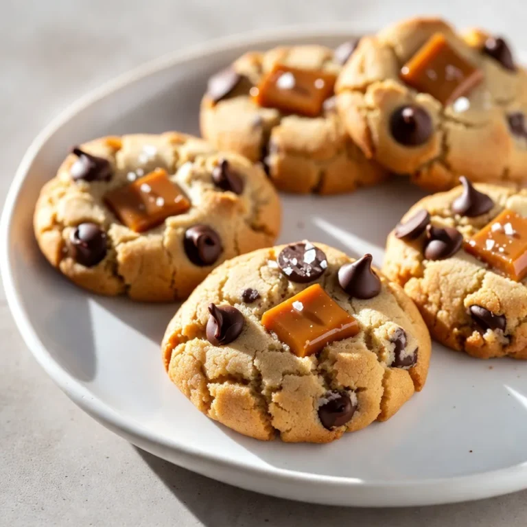 Für perfekte gesalzene Karamell-Schokoladenkekse brauchst du: - 240 g ungesalzene Butter, weich - 150 g brauner Zucker, gepackt - 100 g Kristallzucker - 1 großes Ei - 2 Teelöffel Vanilleextrakt - 250 g Weizenmehl - 1/2 Teelöffel Natron - 1/2 Teelöffel Meersalz - 175 g halbbitterschokoladige Schokoladenstückchen - 130 g weiche Karamellbonbons, gehackt - Extra Meersalz zum Bestreuen Die Wahl guter Zutaten ist wichtig. Hochwertige Butter macht den Keks zart und reichhaltig. Nutze frischen, echten Vanilleextrakt für einen vollen Geschmack. Brauner Zucker verleiht den Keksen eine schöne Karamellnote. Achte darauf, dass deine Schokolade von guter Qualität ist. Halbbitterschokolade hat den besten Geschmack, um die Süße auszugleichen. Wenn du die Karamellbonbons wählst, nimm weiche, gut schmelzende Sorten. Diese sorgen für schöne, schmelzende Karamellstücke in jedem Bissen. Achte darauf, dass das Meersalz grobkörnig ist. Es gibt den Keksen einen tollen Kontrast zur Süße. Du kannst das Rezept ganz einfach anpassen. Statt Karamellbonbons kannst du weiße Schokolade verwenden. Diese gibt den Keksen eine süße, cremige Note. Für ein fruchtigeres Aroma kannst du getrocknete Früchte wie Cranberries oder Kirschen hinzufügen. Walnüsse oder Pekannüsse bringen einen nussigen Crunch. Falls du eine glutenfreie Option suchst, ersetze das Weizenmehl durch eine glutenfreie Mehlmischung. Und für eine vegane Variante kannst du Butter durch pflanzliche Margarine ersetzen und das Ei durch Apfelmus oder einen Leinsamen-Ersatz austauschen. So kannst du viele neue Geschmäcker entdecken! {{ingredient_image_2}} Beginne mit dem Vorheizen deines Ofens auf 175 °C. Lege zwei Backbleche mit Backpapier aus. Diese Schritte helfen, die Kekse gleichmäßig zu backen und ein Ankleben zu verhindern. Stelle sicher, dass die Butter weich ist. Das macht das Mixen einfacher. Sammle alle Zutaten, damit du nichts vergisst. Du brauchst ungesalzene Butter, braunen Zucker, Kristallzucker, ein Ei, Vanilleextrakt, Weizenmehl, Natron, Meersalz, Schokoladenstückchen, Karamellbonbons und extra Meersalz. Schlage die weiche Butter, den braunen Zucker und Kristallzucker in einer großen Rührschüssel cremig. Verwende einen Handmixer oder eine Küchenmaschine für beste Ergebnisse. Füge das Ei und den Vanilleextrakt hinzu. Mische alles gut, bis es glatt ist. In einer separaten Schüssel vermenge das Mehl, Natron und Meersalz. Gib die trockenen Zutaten nach und nach zu den feuchten Zutaten. Mische nur so lange, bis alles vermengt ist. Jetzt kommen die Schokoladenstückchen und die gehackten Karamellbonbons dazu. Hebe sie vorsichtig unter, damit sie gleichmäßig verteilt sind. Setze gleichmäßige Teigkugeln auf die Backbleche. Halte etwa 5 cm Abstand zwischen den Kugeln. Backe die Kekse 10-12 Minuten lang. Die Ränder sollten leicht goldbraun sein. Die Mitte sieht vielleicht etwas unterbacken aus. Das ist normal, da sie beim Abkühlen fester werden. Streue sofort eine Prise Meersalz auf jeden Keks, wenn du sie herausnimmst. Lass die Kekse 5 Minuten auf den Blechen abkühlen. Danach lege sie auf ein Kuchengitter, um vollständig abzukühlen. Um die Kekse frisch zu halten, lege sie in einen luftdichten Behälter. So bleiben sie weich und schmackhaft. Du kannst auch ein Stück Brot in den Behälter legen. Das hilft, die Feuchtigkeit zu halten. Wenn du die Kekse in einer Keksdose aufbewahrst, achte darauf, dass sie nicht zu nah beieinander liegen. So vermeiden sie das Zusammenkleben. Ein häufiger Fehler ist, die Kekse zu lange zu backen. Die Ränder sollten goldbraun sein, aber die Mitte darf leicht weich bleiben. Wenn du sie aus dem Ofen nimmst, scheint es, als ob sie noch nicht ganz durch sind. Das ist normal! Sie härten beim Abkühlen nach. Mische die Zutaten nicht zu lange, um zähe Kekse zu vermeiden. Halte die Mischung einfach und schnell. Lagere die Kekse an einem kühlen, trockenen Ort. Der Kühlschrank kann die Kekse austrocknen. Wenn du sie länger aufbewahren möchtest, friere sie ein. Wickel jeden Keks in Frischhaltefolie und lege sie in einen Gefrierbeutel. So bleiben sie frisch für bis zu drei Monate. Wenn du sie essen möchtest, lass sie einfach bei Raumtemperatur auftauen. Pro Tipps Buttertemperatur: Stelle sicher, dass die Butter wirklich weich ist, um eine cremige Konsistenz und gleichmäßige Mischung zu erreichen. Mehl sorgfältig abmessen: Überprüfe die Mehlmenge mit einem Messbecher, um die richtige Teigkonsistenz zu erzielen. Teig kühlen: Wenn der Teig zu weich ist, lasse ihn 30 Minuten im Kühlschrank ruhen, um die Kekse stabiler zu machen. Variationen probieren: Experimentiere mit verschiedenen Schokoladensorten oder Nüssen für einen individuellen Geschmack. {{image_4}} Wenn du keine Karamellbonbons magst, gibt es tolle Alternativen. Du kannst süße Toffee-Stücke verwenden. Diese bringen einen ähnlichen Geschmack. Eine andere Option sind Schokoladenstückchen mit verschiedenen Geschmacksrichtungen. Nutze weiße Schokolade oder Erdnussbutterstückchen für einen neuen Twist. Das macht die Kekse spannend und schmeckt gut! Für vegane Kekse ersetze die Butter durch pflanzliche Margarine. Verwende ein Flachs- oder Chia-Ei anstelle des Hühnereis. Für glutenfreie Kekse benutze glutenfreies Mehl. Achte darauf, das Natron gut zu vermischen, um die richtige Textur zu erhalten. Diese Optionen machen die Kekse für viele Menschen zugänglich. Du kannst die Kekse mit verschiedenen Aromen aufpeppen. Füge Zimt oder Muskatnuss hinzu, um eine warme Note zu erreichen. Nüsse wie Walnüsse oder Pekannüsse passen gut in den Teig. Auch Trockenfrüchte wie Cranberries oder Aprikosen bringen eine fruchtige Note. Sei kreativ! Jeder Biss kann anders und spannend sein. Die Kekse sind bei richtiger Lagerung etwa eine Woche haltbar. Sie schmecken frisch am besten. Nach ein paar Tagen können sie trockener werden. Wenn du sie länger genießen möchtest, ist das Einfrieren eine gute Option. Um die Frische der Kekse zu erhalten, lege sie in einen luftdichten Behälter. Verwende ein Stück Brot im Behälter. Das Brot hält die Kekse weich und frisch. Halte die Kekse away von Wärme und Licht. Ein kühler Ort ist ideal für die Lagerung. Um die Kekse einzufrieren, lasse sie zuerst vollständig abkühlen. Lege die Kekse in einen gefrierfesten Beutel. Vergiss nicht, die Luft gut herauszudrücken. So bleiben sie bis zu drei Monate frisch. Zum Auftauen lege die Kekse einfach bei Raumtemperatur auf einen Teller. In nur wenigen Minuten sind sie wieder lecker. Um gesalzene Karamell-Schokoladenkekse zu machen, folge diesen Schritten: - Heize den Ofen auf 175 °C vor. - Mische in einer Schüssel die weiche Butter, braunen Zucker und Kristallzucker. - Schlage das Ei und den Vanilleextrakt dazu. - Vermenge in einer anderen Schüssel das Mehl, Natron und Meersalz. - Füge die trockenen Zutaten zu den feuchten hinzu. - Hebe die Schokoladenstückchen und Karamellbonbons unter. - Forme Teigkugeln und lege sie auf ein Backblech. - Backe die Kekse für 10-12 Minuten. - Bestreue sie mit Meersalz, wenn sie aus dem Ofen kommen. Diese Kekse sind einfach und lecker. Ja, du kannst das Rezept leicht anpassen. Hier sind einige Ideen: - Verwende verschiedene Schokoladensorten, wie weiße oder Vollmilchschokolade. - Ersetze die Karamellbonbons durch Nüsse oder Trockenfrüchte. - Probiere verschiedene Extrakte, wie Mandel- oder Orangenextrakt. - Du kannst auch die Menge an Meersalz erhöhen oder verringern. Diese Anpassungen können deinen Keksen neue Geschmäcker geben. Wenn deine Kekse nicht gleichmäßig gebacken sind, könnte es an mehreren Dingen liegen: - Der Ofen könnte nicht richtig kalibriert sein. - Du hast die Kekse vielleicht zu nah beieinander platziert. - Möglicherweise hast du den Teig nicht gleichmäßig gemischt. - Achte darauf, dass die Backzeit stimmt. Wenn du diese Punkte beachtest, gelingen deine Kekse perfekt. Diese Anleitung zeigt, wie man leckere gesalzene Karamell-Schokoladenkekse macht. Zuerst haben wir die besten Zutaten ausgewählt und Tipps zum Backen gegeben. Dann haben wir Variationen und Aufbewahrungstechniken vorgestellt. Denk daran, frische Zutaten sind der Schlüssel zu tollen Keksen. Verwende das richtige Rezept, um Fehler zu vermeiden. Ob du Karamell magst oder vegan backen willst, du kannst experimentieren. Genieß jeden Bissen dieser köstlichen Kekse!