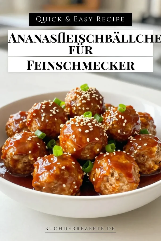 Entdecken Sie das köstliche Rezept für Ananas-Teriyaki-Fleischbällchen! Diese gesunden Putenfleischbällchen sind einfach zuzubereiten und perfekt für jeden Abend. Lernen Sie, wie Sie Teriyaki-Sauce selber machen und genießen Sie asiatische Fleischbällchen voller Geschmack. Ideal für die ganze Familie und eine tolle Ergänzung zu jedem Menü. Klicken Sie, um das Rezept zu speichern! #Fleischbällchen #Teriyaki #Ananas #gesundessen