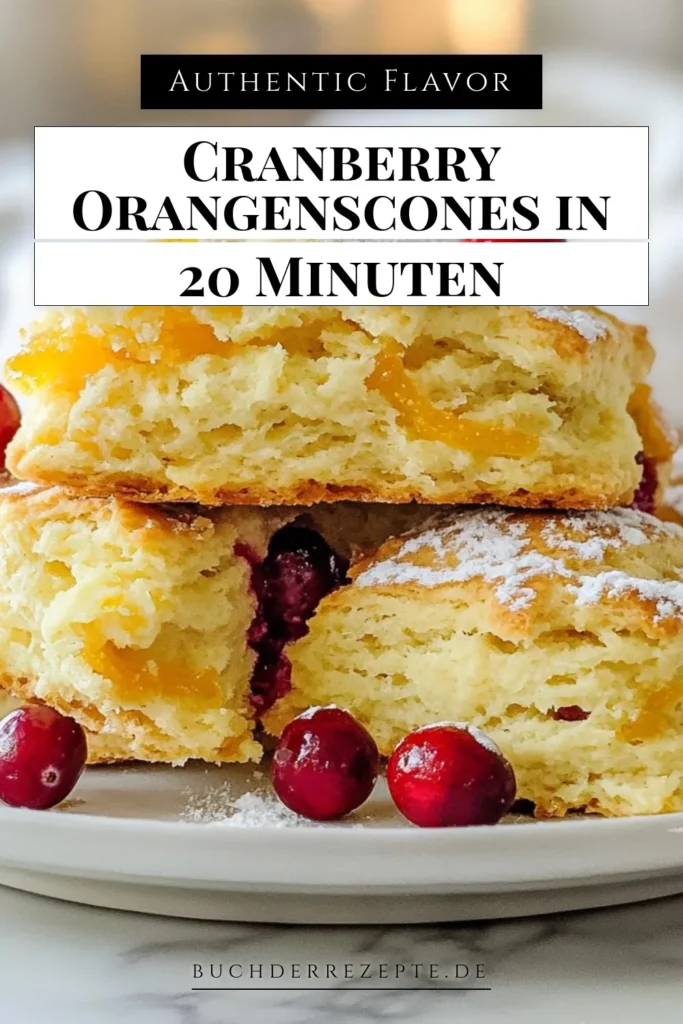 Entdecken Sie das köstliche Rezept für Cranberry Orange Scones, das perfekte Herbstgebäck für jede Gelegenheit! Diese einfachen Scones vereinen die fruchtige Frische von Cranberries und den aromatischen Geschmack von Orange. Ideal als Orangen-Cranberry-Dessert oder zum Nachmittagskaffee. Zaubern Sie in nur 40 Minuten diese himmlischen Scones und lassen Sie sich inspirieren! Speichern Sie das Rezept für später! #CranberryOrangeScones #SconeRezept #einfacheScones #Herbstgebäck