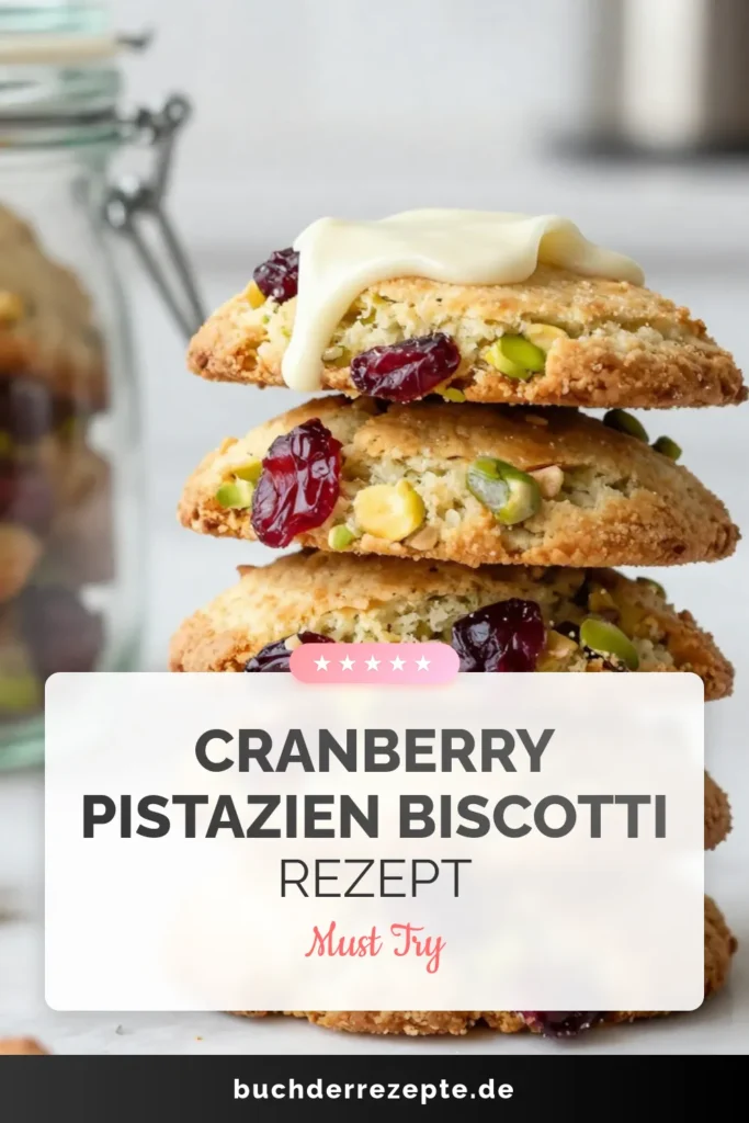 Entdecken Sie unser köstliches italienisches Biscotti Rezept für Pistazien-Cranberry-Biscotti! Diese einfachen Biscotti mit Früchten sind perfekt zum Naschen oder für den Tee. Glutenfreie Keksrezepte waren nie einfacher. Genießen Sie die perfekte Kombination aus knackigen Pistazien und süßen Cranberries. Probieren Sie das Rezept jetzt aus und speichern Sie es für später! #Biscotti #Glutenfrei #Keksrezepte #Backen