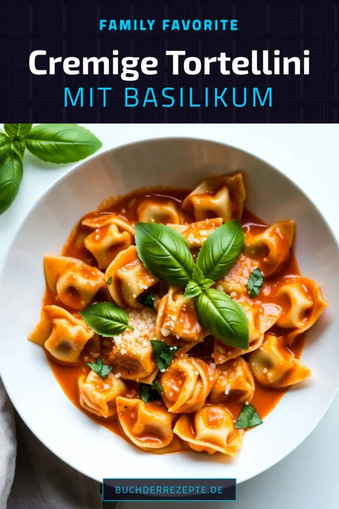 Entdecke unser cremiges Tortellini-Rezept mit frischem Tomaten-Basilikum! Dieses schnelle Abendessen Rezept ist perfekt für stressige Tage und zaubert italienische Tortellini mit Sahne in nur 20 Minuten. Einfach und lecker – ideal für jede Gelegenheit! Lass dir dieses einfache Tortellini-Gericht nicht entgehen und speichere das Rezept für deine nächsten Dinner-Planungen. #CremigeTortellini #TomatenBasilikumPasta #SchnelleAbendessen #EinfacheTortelliniGerichte