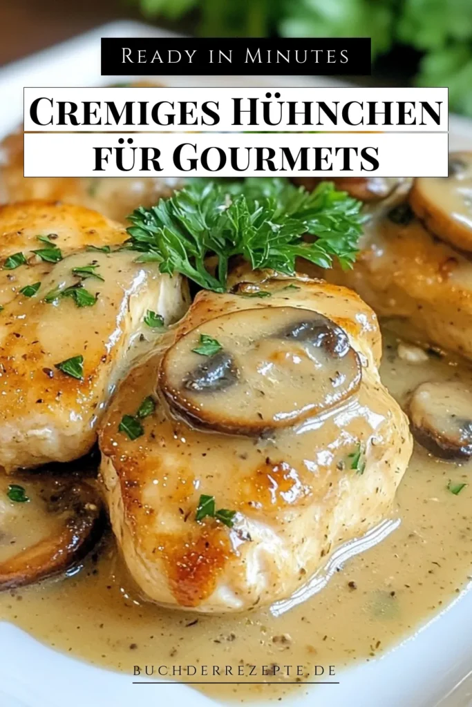 Entdecken Sie unser Rezept für cremiges Hühnchen Marsala, das perfekte Pilzgericht für Liebhaber der italienischen Küche. Zart gebratene Hähnchenbrustfilets werden in einer köstlichen Sahnesauce mit frischen Champignons serviert. Ideal für ein schmackhaftes Abendessen in nur 30 Minuten! Probieren Sie es aus und bringen Sie italienisches Flair in Ihre Küche. Jetzt speichern, um es später zu kochen! #HühnchenRezept #Pilzgericht #Hähnchenbrustfilets #italienischeKüche