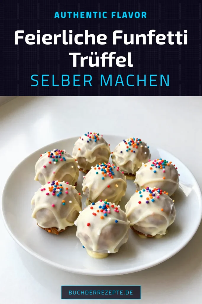 Entdecken Sie dieses köstliche Rezept für Funfetti Trüffel, die perfekte süße Überraschung für Geburtstagsfeiern! Diese bunten Trüffel werden aus einem einfachen Kuchenmix hergestellt und mit weißer Schokolade überzogen. Ideal für Naschkatzen und ganz einfach selbst zu machen. Lassen Sie sich diese leckeren Kuchenmix Trüffel nicht entgehen! Speichern Sie das Rezept und verwöhnen Sie Ihre Liebsten! #FunfettiTrüffel #GeburtstagskuchenRezept #bunteTrüffel #weißeSchokoladeTrüffel