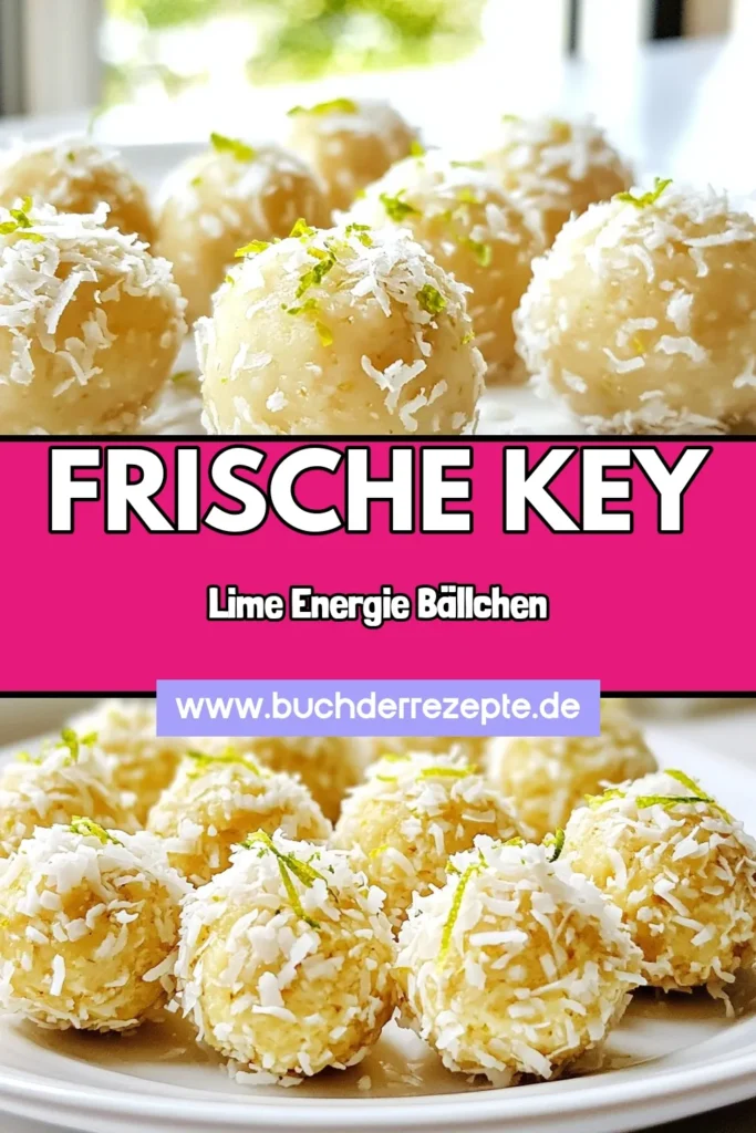 Entdecken Sie das köstliche Rezept für Key Lime Pie Energiebällchen, die perfekten gesunden Snacks für unterwegs! Diese veganen Energie Snacks sind einfach zuzubereiten und bieten eine erfrischende Geschmacksexplosion. Mit nur wenigen Zutaten, darunter Medjool-Daten und frischer Limettensaft, sind diese Energiebällchen ein ideales Snack-Rezept für alle. Holen Sie sich jetzt die einfache Rezeptidee und probieren Sie es aus! #Energiebällchen #GesundeSnacks #VeganeRezepte #EinfacheRezeptideen
