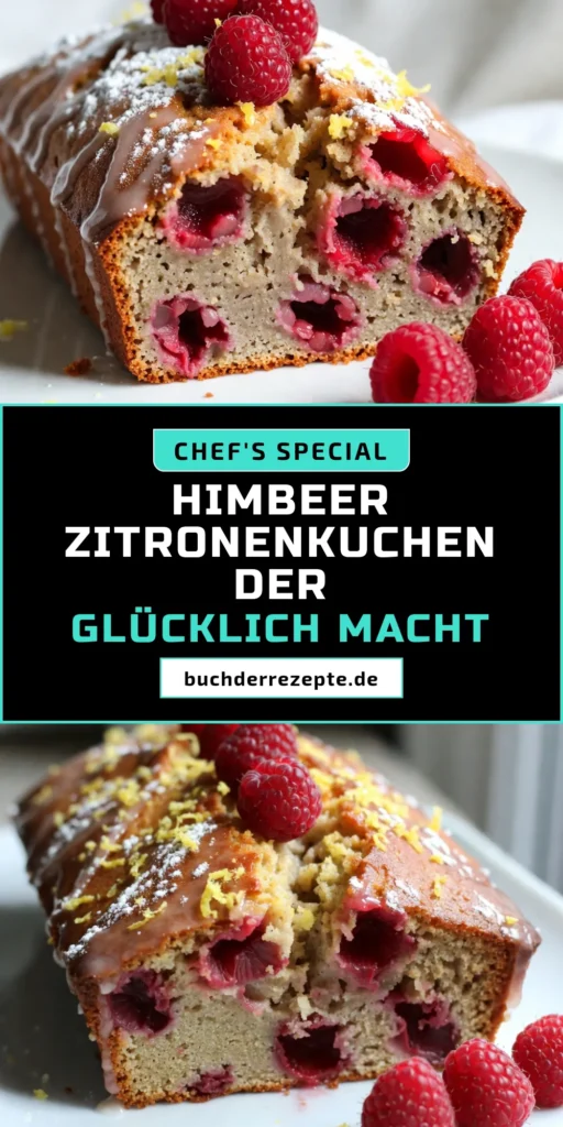 Entdecken Sie das köstliche Rezept für Himbeer-Zitronenkuchen! Dieser Glückslaibkuchen mit frischen Himbeeren und einer zitronigen Glasur bietet den perfekten Genuss für jede Gelegenheit. Mit unserem einfachen Kuchenrezept zaubern Sie im Handumdrehen einen frischen Kuchen mit Frucht, der alle begeistert. Lesen Sie weiter und lassen Sie sich inspirieren! Speichern Sie dieses Rezept jetzt! #HimbeerZitronenKuchen #GlückslaibkuchenRezept #Zitronenkuchen #EinfacheKuchenrezepte