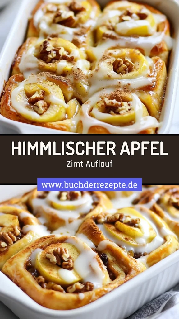 Entdecke unser köstliches Apfel-Zimt-Auflauf Rezept, das Zimtschnecken und Äpfel vereint! Dieser schnelle und einfache Auflauf mit Äpfeln und Zimt ist perfekt für jede Gelegenheit und ein Hit bei Familie und Freunden. Mit nur wenigen Zutaten zauberst du süße Aufläufe mit Zimtschnecken, die garantiert beeindrucken! Probiere es aus und teile deine Ergebnisse! #ApfelZimtAuflauf #Zimtschnecken #backen #schnelleApfelrezepte