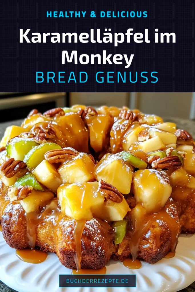 Entdecken Sie unser köstliches Karamell-Apfel Monkey Bread, ein einfaches Monkey Bread Rezept, das perfekt für jeden Anlass ist! Mit saftigen Äpfeln, Zimt und selbstgemachter Karamellsauce wird dieses Bundt-Form Rezept zum Star auf jeder Kaffeetafel. Ideal zum Teilen oder als süße Überraschung! Lassen Sie sich von dieser Leckerei inspirieren und probieren Sie es aus! #MonkeyBread #Apfelrezepte #Karamellsauce #Backen
