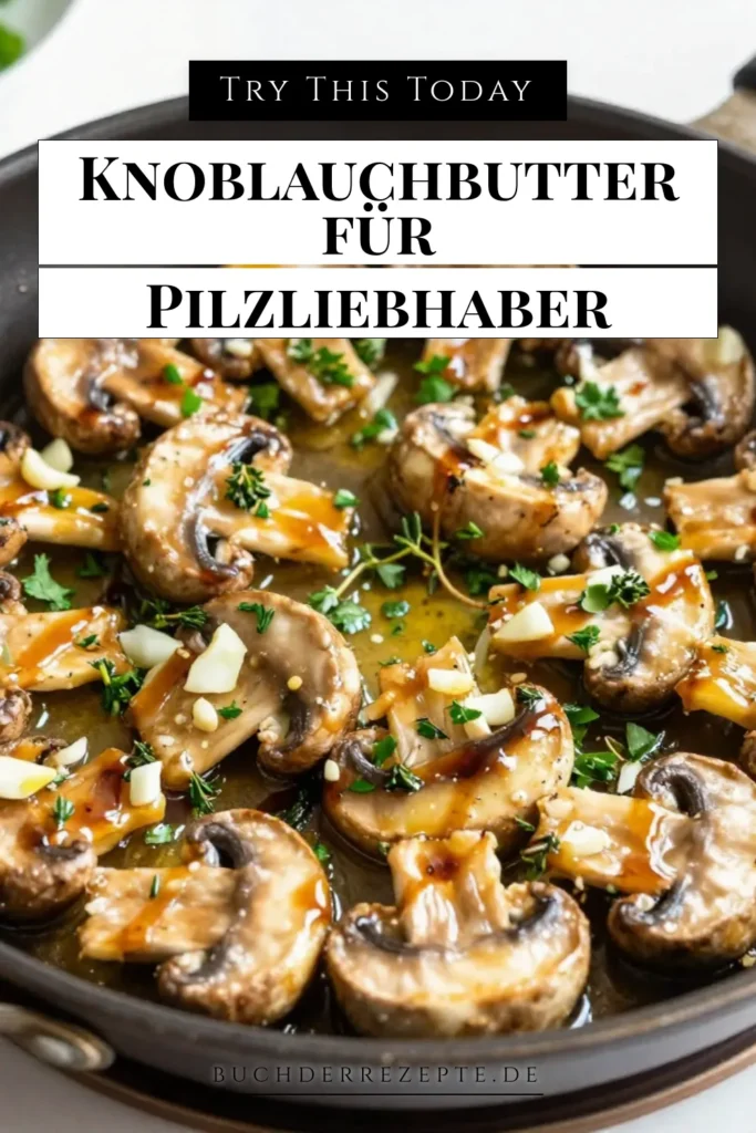 Entdecken Sie dieses köstliche Rezept für Knoblauchbutter Pilze! Diese einfache Pilzpfanne mit frischen Champignons, aromatischem Knoblauch und Thymian ist das perfekte vegane Knoblauchgericht für jede Gelegenheit. In nur 20 Minuten zubereitet, ist es ideal für ein schnelles Abendessen oder als Beilage. Probieren Sie es jetzt aus und genießen Sie den intensiven Geschmack! Speichern Sie das Rezept für später! #KnoblauchbutterPilze #ChampignonsmitKnoblauch #einfachPilzpfanne #RezeptmitThymian