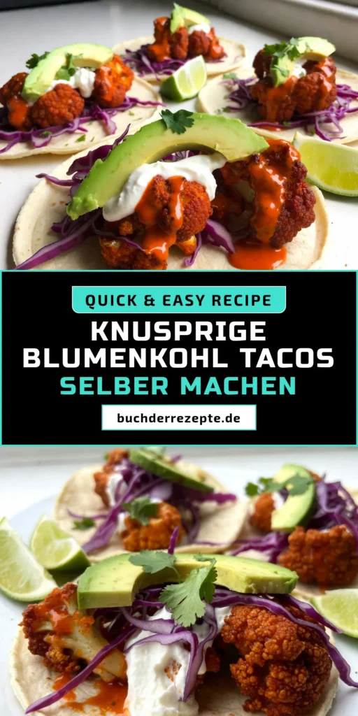 Entdecke das köstliche Rezept für Buffalo Blumenkohl Tacos! Diese pflanzlichen Tacos sind nicht nur gesund, sondern auch voller Geschmack. Mit veganer Buffalo Sauce zubereitet, sind sie das perfekte Beispiel für gesunde Taco Rezepte. Probiere unser einfaches Blumenkohl Taco Rezept aus und beeindrucken deine Freunde! Speichere dir das Rezept für eine gesunde Mahlzeit. #BuffaloBlumenkohlTacos #PflanzlicheTacos #GesundeTacoRezepte #VeganeBuffaloSauce