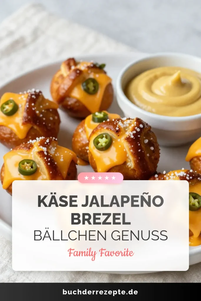 Entdecke unsere köstlichen Käse-Jalapeño-Brezeln – das perfekte Rezept für scharfe Snackrezepte! Diese Hefeteig Brezel Bällchen sind einfach zuzubereiten und werden deine nächsten Party Snacks zu einem Hit machen. Mit Cheddar und Jalapeños gefüllt, sind sie sowohl herzhaft als auch würzig. Probiere dieses einfache Brezel Rezept aus und lasse dich von den Aromen überraschen! Speichere dir das Rezept für später! #JalapenoBrezeln #PartySnacks #SnackRezepte #EinfacheRezepte