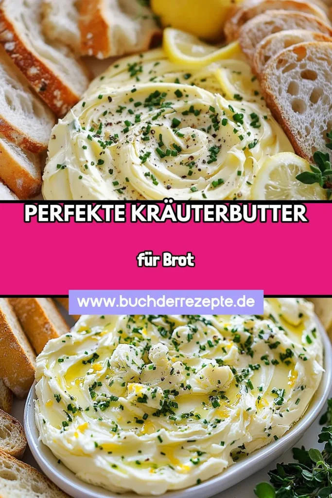 Entdecke unser köstliches Knoblauch-Kräuterbutter Rezept! Mach deine eigene, aromatische Kräuterbutter und serviere sie als perfekten Brot Aufstrich. Diese Knoblauchbutter Dipp ist ideal für gesellige Abende und schmeckt himmlisch mit Baguette oder Sauerteig. Probiere es jetzt aus und erlebe, wie einfach Kräuterbutter selber machen sein kann! Speichere dir dieses Rezept für dein nächstes Grillfest! #Kräuterbutter #Knoblauchbutter #BrotAufstrich #Dippideen