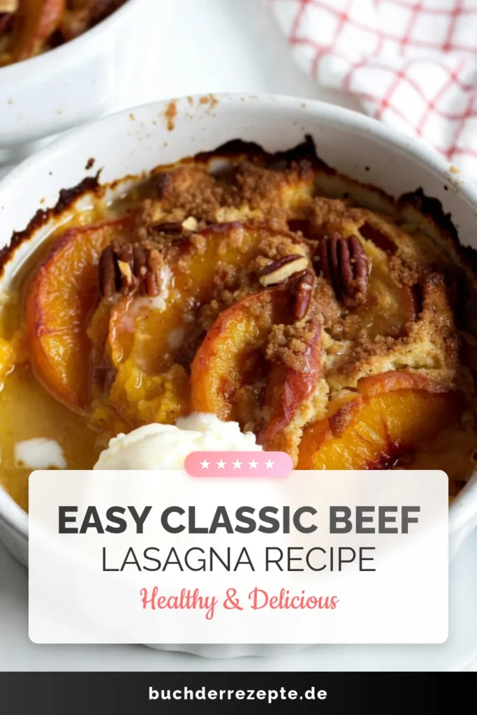 Entdecken Sie unser einfaches Pfirsichdessert mit diesem köstlichen Pfirsich Dump Cake! Dieses Dump Cake Rezept kombiniert saftige Pfirsiche und eine knusprige Kuchenkruste für den perfekten Pfirsich Kuchen. In nur 15 Minuten zubereitet, beeindruckt es jeden. Servieren Sie es warm mit Vanilleeis für einen besonderen Genuss. Probieren Sie es aus und speichern Sie das Rezept für später! #PfirsichDumpCake #Pfirsichdessert #KuchenmitPfirsichen #DumpCakeRezept