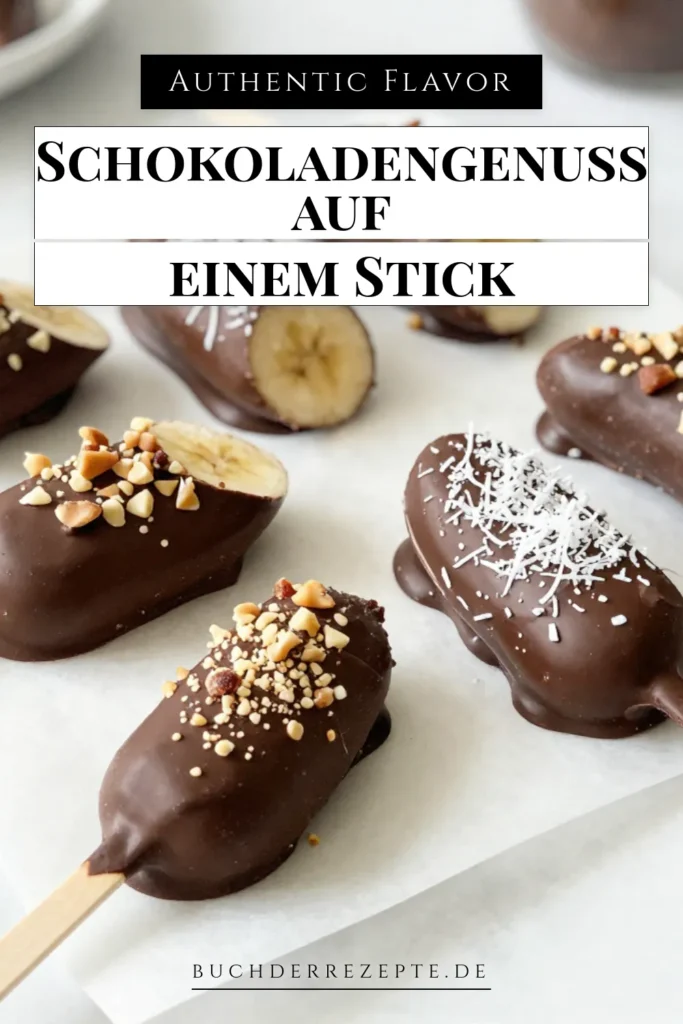 Entdecken Sie unser einfaches Rezept für Schokoladenüberzogene Bananenlutscher - die perfekte Kombination aus Geschmack und gesunden Zutaten! Diese Bananenlutscher sind ideale gefrorene Bananen Snacks und gesunde Süßigkeiten für heiße Tage. Mit nur wenigen Zutaten und leicht zu machen, zaubern Sie in kürzester Zeit leckere Schokoladenlutscher. Holen Sie sich das Rezept und verwöhnen Sie Ihre Familie! #BananenlutscherRezept #Schokoladenlutscher #GesundeSnacks #DessertIdeen