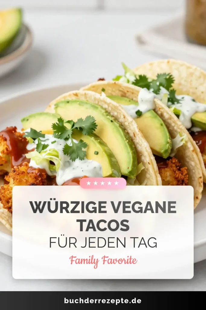 Entdecken Sie dieses köstliche Buffalo Blumenkohl Rezept für vegane Tacos, die perfekt für jede pflanzliche Küche sind! Unsere Blumenkohl Tacos sind nicht nur gesund, sondern auch einfach zuzubereiten. Genießen Sie den würzigen Geschmack der Buffalo-Sauce in Kombination mit frischen Zutaten. Probieren Sie diese gesunden Taco Rezepte aus und beleben Sie Ihr nächstes Essen. Speichern Sie das Rezept und teilen Sie Ihre Kreationen! #VeganeTacos #BuffaloBlumenkohl #BlumenkohlTacos #PflanzlicheKüche