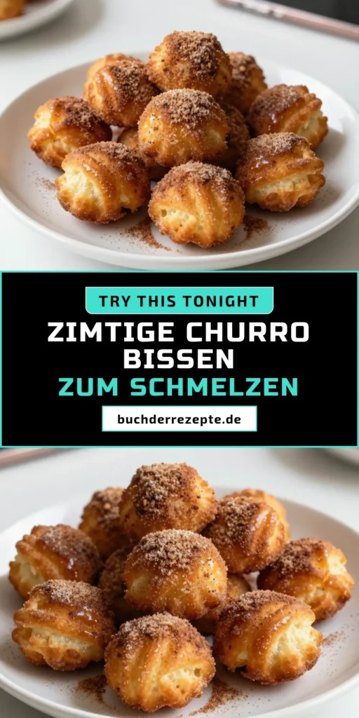 Entdecke das perfekte Rezept für Zimt-Zucker Churro Bites! Diese einfachen Churros sind frittierte Snacks, die du ganz leicht selber machen kannst. Mit der Kombination aus knusprigem Teig und süßem Zimt-Zucker werden sie zum absoluten Highlight. Egal, ob als Dessert oder für eine Feier, diese Churro Bites sind ein Hit! Probiere das Rezept aus und teile deine Kreationen! #ChurroRezept #ChurroBitesSelberMachen #FrittierteSnacks #EinfacheChurros