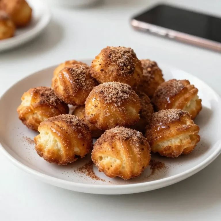 Für die Zubereitung der Cinnamon Sugar Churro Bites benötigst du folgende Hauptzutaten: - 1 Tasse Allzweckmehl - 1 Esslöffel Kristallzucker - 1/2 Teelöffel Backpulver - 1/4 Teelöffel Salz - 1/2 Tasse Wasser - 2 Esslöffel ungesalzene Butter - 1/2 Teelöffel Vanilleextrakt - 1/4 Tasse Kristallzucker (zum Wenden) - 1 Esslöffel gemahlener Zimt - Öl zum Frittieren Diese Zutaten sind leicht zu finden und machen den Teig einfach und lecker. Um die Churro Bites zuzubereiten, brauchst du: - Einen mittelgroßen Kochtopf - Eine große, tiefe Pfanne oder einen Topf zum Frittieren - Eine Schüssel für die trockenen Zutaten - Einen Spritzbeutel mit Sterntülle oder einen Gefrierbeutel - Eine Schere - Einen Schaumlöffel - Küchenpapier Mit diesen Utensilien bereitest du die köstlichen Churro Bites mühelos zu. Wenn du einige Zutaten nicht hast, gibt es Alternativen: - Verwende glutenfreies Mehl, um die Churros glutenfrei zu machen. - Statt Vanilleextrakt kannst du Mandel- oder Kokosnussaroma verwenden. - Für eine leichtere Option kannst du die Butter durch Margarine ersetzen. Diese Alternativen helfen dir, die Churro Bites nach deinem Geschmack anzupassen. {{ingredient_image_2}} Sammle alle Zutaten. Du brauchst: - 1 Tasse Allzweckmehl - 1 Esslöffel Kristallzucker - 1/2 Teelöffel Backpulver - 1/4 Teelöffel Salz - 1/2 Tasse Wasser - 2 Esslöffel ungesalzene Butter - 1/2 Teelöffel Vanilleextrakt - 1/4 Tasse Kristallzucker (zum Wenden) - 1 Esslöffel gemahlener Zimt - Öl zum Frittieren Stelle alle Utensilien bereit, die du brauchst. Ein Kochtopf, ein Spritzbeutel und eine Pfanne sind wichtig. Erhitze in einem mittelgroßen Kochtopf das Wasser, die Butter und den Vanilleextrakt. Warte, bis die Butter schmilzt. In einer separaten Schüssel vermenge das Mehl, den Zucker, das Backpulver und das Salz. Gib die trockenen Zutaten nach und nach zur Butter-Mischung. Rühre gut, bis ein glatter Teig entsteht. Der Teig sollte sich von den Seiten des Topfes lösen. Lass den Teig fünf Minuten abkühlen. Fülle ihn dann in einen Spritzbeutel mit Sterntülle oder in einen gefrierbaren Beutel, dessen Ecke du abschneidest. Erhitze das Öl in einer großen Pfanne auf mittelhohe Hitze. Die Temperatur sollte etwa 175 °C betragen. Spritze kleine Stücke des Teigs in das heiße Öl. Schneide sie mit einer Schere in Stücke von etwa 2,5 cm. Frittiere die Churro Bites in Chargen. Achte darauf, die Pfanne nicht zu überfüllen. Frittiere sie 2-3 Minuten, bis sie goldbraun sind. Nimm die Churros mit einem Schaumlöffel heraus. Lass sie auf Küchenpapier abtropfen, um überschüssiges Öl zu entfernen. Vermische in einer kleinen Schüssel Zucker und Zimt. Während die Churro Bites noch warm sind, wälze sie in der Zimt-Zucker-Mischung. Stelle sicher, dass sie gleichmäßig bedeckt sind. Serviere die Churro Bites warm und genieße die leckeren Bissen! Ein häufiger Fehler ist, den Teig nicht ausreichend zu rühren. Dies führt zu klumpigem Teig. Achte darauf, dass der Teig glatt ist. Ein weiterer Fehler ist das Überfüllen der Pfanne. So können die Churro Bites nicht richtig frittieren. Arbeite in kleinen Chargen. Die richtige Öltemperatur ist wichtig. Zu kaltes Öl macht die Churros fettig. Zu heißes Öl lässt sie außen verbrennen, während sie innen roh bleiben. Ein ideales Temperaturziel ist etwa 175 °C. Nutze ein Küchenthermometer, um die Temperatur zu prüfen. Wenn du keine hast, teste es mit einem kleinen Teigstück. Es sollte sofort aufsteigen und sizzeln. Serviere die Churro Bites warm, damit sie knusprig bleiben. Lege sie auf einen schönen Teller oder in eine Schüssel. Du kannst sie mit Schokolade oder Karamellsauce zum Dippen servieren. Das verleiht dem Snack das gewisse Extra. Eine hübsche Garnitur mit frischen Früchten macht das Bild komplett. Pro Tipps Öl Temperatur: Stelle sicher, dass das Öl die richtige Temperatur hat (ca. 175 °C / 350 °F), um die perfekten, knusprigen Churro Bites zu erzielen. Teig Konsistenz: Der Teig sollte glatt und nicht zu flüssig sein. Achte darauf, dass er sich leicht von den Seiten des Topfes löst. Wenden während des Frittierens: Bewege die Churro Bites während des Frittierens vorsichtig, um eine gleichmäßige Bräunung zu gewährleisten. Warm servieren: Die Churro Bites schmecken am besten, wenn sie frisch und warm serviert werden. Sie können leicht ihre Knusprigkeit verlieren, wenn sie abkühlen. {{image_4}} Wenn du Schokolade oder Karamell magst, probiere diese Variationen. Du kannst Schokoladenstücke in den Teig geben. Schmelze die Schokolade und mische sie mit der Butter. So wird der Teig reichhaltiger und schokoladiger. Für Karamell-Churro Bites kannst du Karamellsauce als Dipp verwenden. Das ist lecker und süß! Falls du glutenfrei essen musst, gibt es einfache Alternativen. Ersetze das Allzweckmehl durch glutenfreies Mehl. Achte darauf, dass das glutenfreie Mehl für Backen geeignet ist. Die anderen Zutaten bleiben gleich. So kannst du die Churro Bites auch ohne Gluten genießen. Sei kreativ mit dem Teig! Du kannst Zitrone oder Orange hinzufügen. Ein paar Tropfen Zitrusextrakt geben einen frischen Geschmack. Oder verwende Gewürze wie Muskatnuss oder Kardamom. Diese neuen Aromen machen die Churro Bites spannend und anders. Es gibt viele Möglichkeiten, um die Churro Bites zu variieren! Um die Churro Bites frisch zu halten, lege sie in einen luftdichten Behälter. Du kannst sie bei Raumtemperatur lagern, aber nicht länger als zwei Tage. Wenn du sie länger aufbewahren möchtest, lege sie in den Kühlschrank. So bleiben sie bis zu einer Woche gut. Wenn du die Churro Bites wieder aufwärmen möchtest, benutze den Ofen. Heize den Ofen auf 180 °C vor. Lege die Churro Bites auf ein Backblech und erwärme sie für etwa 5 bis 7 Minuten. So werden sie wieder knusprig. Du kannst auch die Mikrowelle verwenden, aber die Bites könnten weich werden. Die Haltbarkeit der Churro Bites beträgt bei richtiger Lagerung etwa 1 Woche im Kühlschrank. Im Gefrierschrank halten sie bis zu 3 Monate. Wenn du sie einfrierst, wickle sie in Frischhaltefolie und lege sie in einen Gefrierbeutel. So bleiben sie frisch und lecker. Die Zubereitung der Cinnamon Sugar Churro Bites dauert insgesamt etwa 30 Minuten. Du brauchst 15 Minuten, um alles vorzubereiten. Das Frittieren der Bites dauert dann nur 10 bis 15 Minuten. So hast du schnell einen leckeren Snack. Ja, du kannst die Churro Bites im Voraus zubereiten. Frittiere sie einfach und lasse sie abkühlen. Bewahre sie in einem luftdichten Behälter auf. Wenn du sie später essen möchtest, wärme sie kurz in der Mikrowelle oder im Ofen auf. So bleiben sie knusprig. Cinnamon Sugar Churros stammen ursprünglich aus Spanien. Dort sind sie ein beliebter Snack. Churros sind auch in Mexiko sehr bekannt. Die Kombination aus Zimt und Zucker macht sie besonders lecker. Du kannst verschiedene Dips für die Churro Bites verwenden. Schokolade oder Karamellsauce sind sehr beliebt. Auch Vanilleeis passt gut dazu. Sei kreativ und probiere verschiedene Kombinationen aus! Die Zubereitung von Cinnamon Sugar Churro Bites ist einfach und macht Spaß. Wir haben die besten Zutaten, wichtige Utensilien und hilfreiche Tipps behandelt. Mit Schritt-für-Schritt-Anleitungen hast du alles, um leckere Churros zu machen. Denk an Variationen wie Schokolade oder glutenfreie Optionen. Wenn du die Tipps zur Lagerung und Aufbewahrung beachtest, bleiben deine Churro Bites frisch. Experimentiere mit Dips, um noch mehr Geschmack zu bringen. Diese süßen Bissen sind ideal für Feste oder einfach zum Genießen. Viel Spaß beim Ausprobieren!