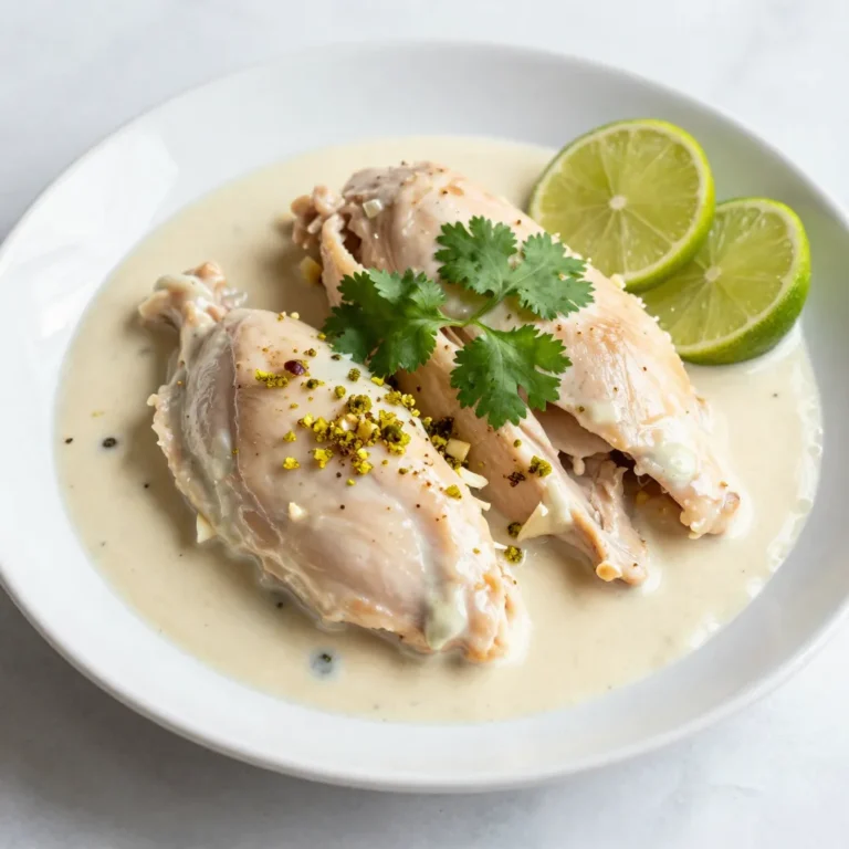 - 4 Hähnchenbrustfilets - 1 Dose Kokosmilch - 60 ml frischer Limettensaft - 2 Esslöffel Limettenschale Die Hauptzutaten sind einfach zu finden. Hähnchenbrustfilets sind mager und zart. Kokosmilch bringt die cremige Textur. Limettensaft und -schale fügen frische Aromen hinzu. - Knoblauch und Ingwer - Honig und Kreuzkümmel - Salz und Pfeffer Diese Gewürze sorgen für ein tolles Aroma. Knoblauch und Ingwer geben einen warmen Geschmack. Honig bringt eine süße Note. Kreuzkümmel fügt Tiefe hinzu. Salz und Pfeffer bringen alles zusammen. - Frischer Koriander - Limettenschnitze Koriander ist frisch und duftend. Er macht das Gericht lebendig. Limettenschnitze sind perfekt zum Servieren. Sie geben einen zusätzlichen Spritzer Frische. Wenn du es magst, kannst du auch andere Kräuter verwenden. {{ingredient_image_2}} Um das Hühnchen zu marinieren, mischst du zuerst die Marinade. Nimm eine Schüssel und füge die folgenden Zutaten hinzu: - 1 Dose (390 ml) Kokosmilch - 60 ml frischer Limettensaft (ca. 2 Limetten) - 2 Esslöffel Limettenschale - 3 Knoblauchzehen, fein gehackt - 1 Esslöffel Ingwer, gerieben - 1 Esslöffel Honig - 1 Teelöffel Kreuzkümmel - Salz und Pfeffer nach Geschmack Rühre alles mit einem Schneebesen gut um. Danach legst du die Hähnchenbrustfilets hinein und deckst die Schüssel ab. Lass das Hühnchen mindestens 30 Minuten im Kühlschrank marinieren. Für mehr Geschmack kannst du es bis zu 4 Stunden einlegen. Jetzt kommt der spannende Teil. Erhitze in einer großen Pfanne 1 Esslöffel Olivenöl bei mittlerer Hitze. Nimm die marinierten Hähnchenbrustfilets heraus und bewahre die Marinade für später auf. Lege die Hähnchen in die Pfanne. Brate sie etwa 6-7 Minuten auf jeder Seite. Das Hühnchen sollte goldbraun und durchgegart sein. Die innere Temperatur muss 75 °C erreichen. Danach nimmst du das Hühnchen aus der Pfanne und stellst es beiseite. In der gleichen Pfanne, wo du das Hühnchen gebraten hast, gibst du die aufbewahrte Marinade. Bringe sie zum Köcheln und rühre gelegentlich um. Lass die Sauce 5-7 Minuten köcheln, damit sie leicht eindickt. Das gibt der Sauce einen tollen Geschmack. Jetzt ist es Zeit, alles zusammenzubringen. Gib die gebratenen Hähnchenbrustfilets zurück in die Pfanne. Löffle die Sauce über das Hühnchen. Erhitze alles für 2-3 Minuten weiter. Das Hühnchen wird durchwärmt und nimmt die köstliche Sauce auf. Übertrage das Hühnchen auf eine Servierplatte. Beträufle es mit der restlichen Sauce und garniere es mit frischem Koriander. Serviere Limettenschnitze dazu für einen zusätzlichen Frischekick. - Du solltest das Hühnchen mindestens 30 Minuten marinieren. - Eine maximale Marinierzeit von bis zu 4 Stunden bringt den besten Geschmack. Marinieren ist der Schlüssel zu zartem Hühnchen. Die Marinade sorgt dafür, dass das Fleisch die Aromen aufnimmt. Achte darauf, es im Kühlschrank zu lassen. So bleibt es frisch und lecker. - Lasse die Sauce köcheln und rühre ständig um. - Du kannst die Dicke der Sauce nach deinem Geschmack anpassen. Um die richtige Konsistenz zu erreichen, ist Geduld wichtig. Lass die Marinade sanft köcheln. Dadurch wird sie dick und cremig. Wenn dir die Sauce zu dick ist, füge etwas Wasser oder Kokosmilch hinzu. - Vermeide zu hohe Hitze beim Braten. - Achte auf ausreichendes Würzen des Hühnchens. Zu hohe Hitze kann das Hühnchen austrocknen. Brate es bei mittlerer Hitze, damit es saftig bleibt. Würze das Hühnchen gut, um den besten Geschmack zu erhalten. Salz und Pfeffer sind ein Muss! Pro Tipps Marinierzeit verlängern: Lassen Sie das Hühnchen länger in der Marinade, um den Geschmack zu intensivieren. Eine Marinierzeit von bis zu 4 Stunden bringt ein noch reichhaltigeres Aroma. Kokosmilch-Qualität: Verwenden Sie hochwertige, ungesüßte Kokosmilch für den besten Geschmack und eine cremige Konsistenz in Ihrer Sauce. Limettensaft frisch pressen: Nutzen Sie frischen Limettensaft anstelle von Flaschenlimettensaft, um die beste Frische und das intensivste Aroma zu erzielen. Garnitur anpassen: Experimentieren Sie mit verschiedenen Kräutern wie Minze oder Petersilie, um neue Geschmackskombinationen zu entdecken und das Gericht zu variieren. {{image_4}} Du kannst das Rezept leicht anpassen, indem du Gemüse hinzufügst. Zucchini oder Paprika geben schöne Farben und einen frischen Geschmack. Spinat oder Brokkoli sind ebenfalls tolle Optionen. Sie bringen Nährstoffe und Textur in das Gericht. Das Gemüse kannst du einfach in die Pfanne geben, während das Hühnchen brät. So garen sie zusammen perfekt. Wenn du eine vegetarische Option suchst, probiere Tofu. Er nimmt die Marinade gut auf und wird schön cremig. Für Meeresfrüchte-Liebhaber sind Garnelen eine großartige Wahl. Sie kochen schnell und passen gut zur Kokos-Limetten-Sauce. Achte darauf, die Garzeit anzupassen, um die perfekte Textur zu erreichen. Für mehr Tiefe kannst du verschiedene Gewürze ausprobieren. Curry-Pulver oder Chili bringen zusätzliche Schärfe in dein Gericht. Frische Kräuter wie Basilikum oder Koriander machen das Gericht lebendiger. Fühle dich frei, kreativ zu sein und deinen eigenen Geschmack zu finden. So wird dein cremiges Kokos-Limetten-Hühnchen immer wieder neu und spannend. Bewahre das cremige Kokos-Limetten-Hühnchen in einem luftdichten Behälter auf. So bleibt der Geschmack frisch. Im Kühlschrank hält es sich etwa 3 bis 4 Tage. Du kannst es als schnelles Mittagessen oder Abendessen wieder aufwärmen. Achte darauf, die Reste gut zu lagern, damit sie nicht austrocknen. Wenn du mehr Hühnchen hast, friere es ein. Lege die Portionen in Gefrierbeutel oder luftdichte Behälter. So bleibt das Hühnchen bis zu 2 Monate frisch. Wenn du es wieder auftauen möchtest, lege es über Nacht in den Kühlschrank. Du kannst es auch schnell in der Mikrowelle aufwärmen. Achte darauf, es gleichmäßig zu erhitzen, damit es nicht trocken wird. Du kannst das Hühnchen bis zu drei Tage im Kühlschrank aufbewahren. Achte darauf, es in einem luftdichten Behälter zu lagern. Wenn du die Reste länger aufbewahren möchtest, friere sie ein. Im Gefrierfach hält sich das Hühnchen bis zu drei Monate. Zum Auftauen lege das Hühnchen über Nacht in den Kühlschrank. So bleibt der Geschmack erhalten. Ja, du kannst die Kokosmilch ersetzen. Eine gute Alternative ist Mandelmilch. Diese hat jedoch einen anderen Geschmack. Du kannst auch Soja- oder Hafermilch verwenden. Diese Optionen sind weniger cremig, aber gut für Allergiker. Wenn du einen reichhaltigen Geschmack möchtest, probiere Sahne oder griechischen Joghurt. Ja, dieses Rezept ist glutenfrei. Alle Zutaten enthalten kein Gluten. Achte jedoch darauf, dass die Gewürze auch glutenfrei sind. Manchmal können Gewürze Spuren von Gluten enthalten. Du kannst sicher sein, dass du mit diesem Rezept eine glutenfreie Mahlzeit zubereitest. Das Rezept für Hähnchen in Kokosmilchsauce bietet viele schöne Möglichkeiten. Mit frischen Zutaten wie Limette und Gewürzen macht das Gericht viel Spaß. Das Marinieren bringt den besten Geschmack. Achten Sie auf die richtige Hitze beim Braten. Sie können das Rezept auch anpassen, indem Sie Gemüse hinzufügen oder die Sauce variieren. Bewahren Sie Reste einfach im Kühlschrank oder Gefrierfach auf. Kochen macht Freude und bringt Abwechslung in Ihre Küche. Probieren Sie es aus und genießen Sie das Ergebnis!