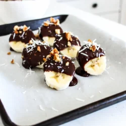 Schokoladenüberzogene Bananenbisse Leckere Snackidee